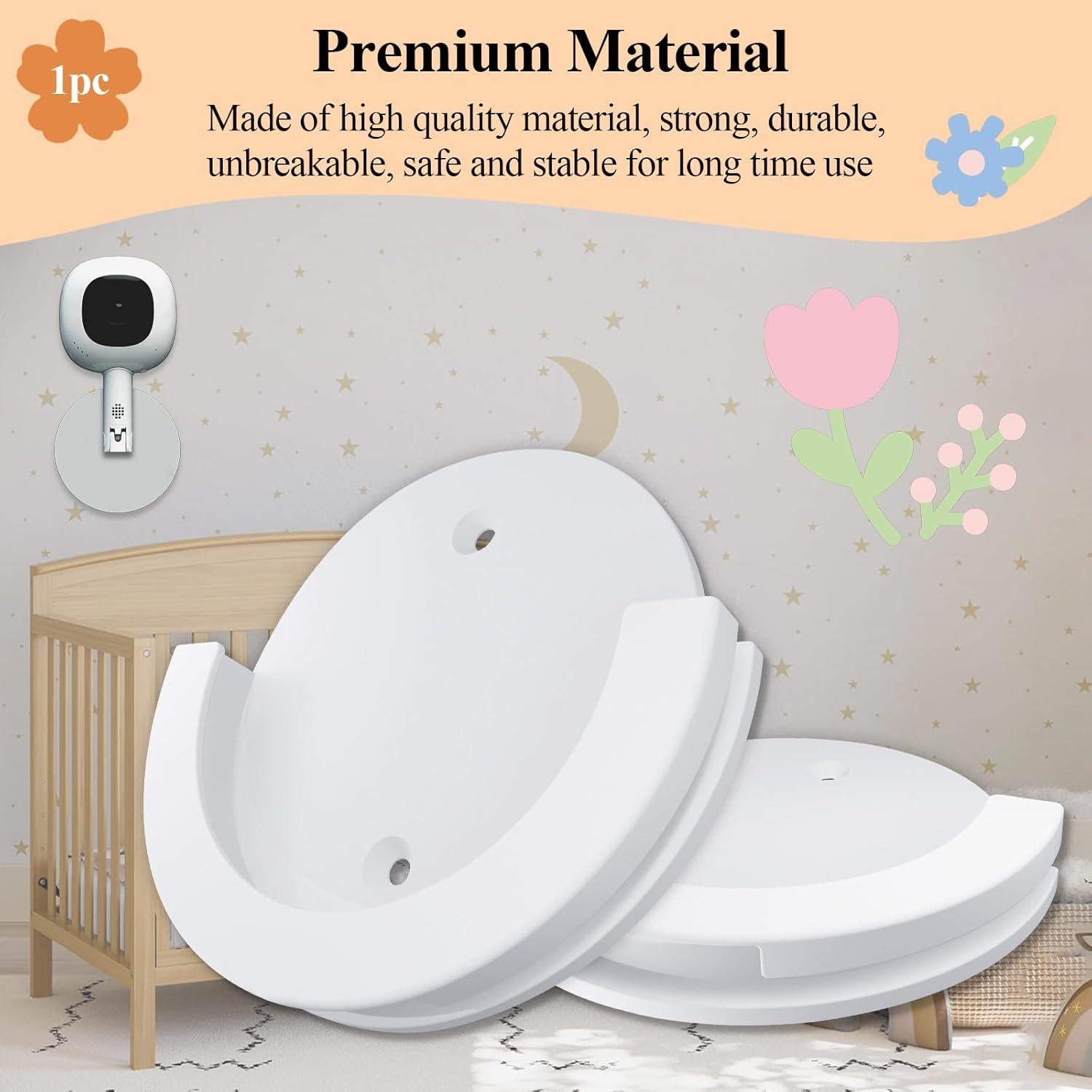 Soporte de Pared Redondo Blanco Ctuoptuo para Cámara Nanit