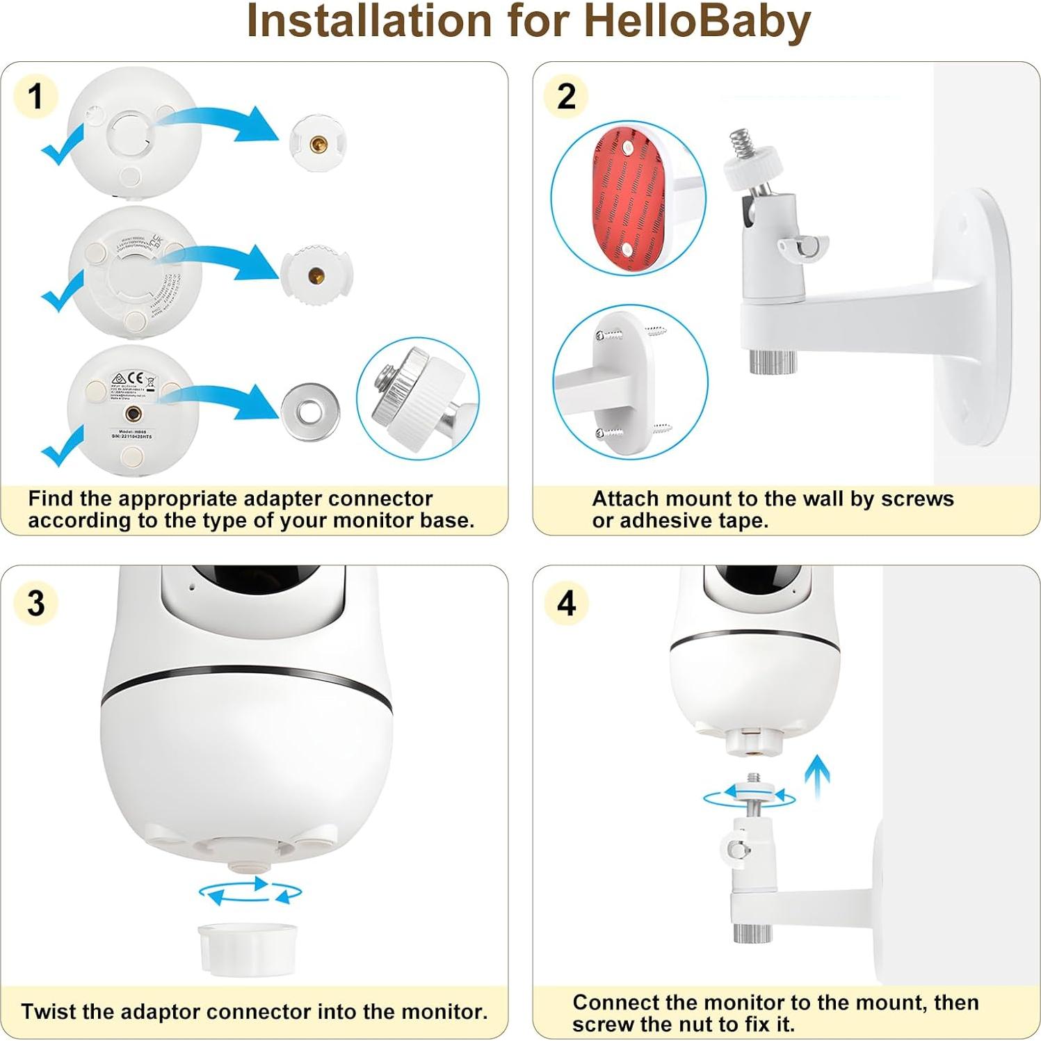 Soporte Ajustable para Monitor de Bebé HelloBaby y ANMEATE