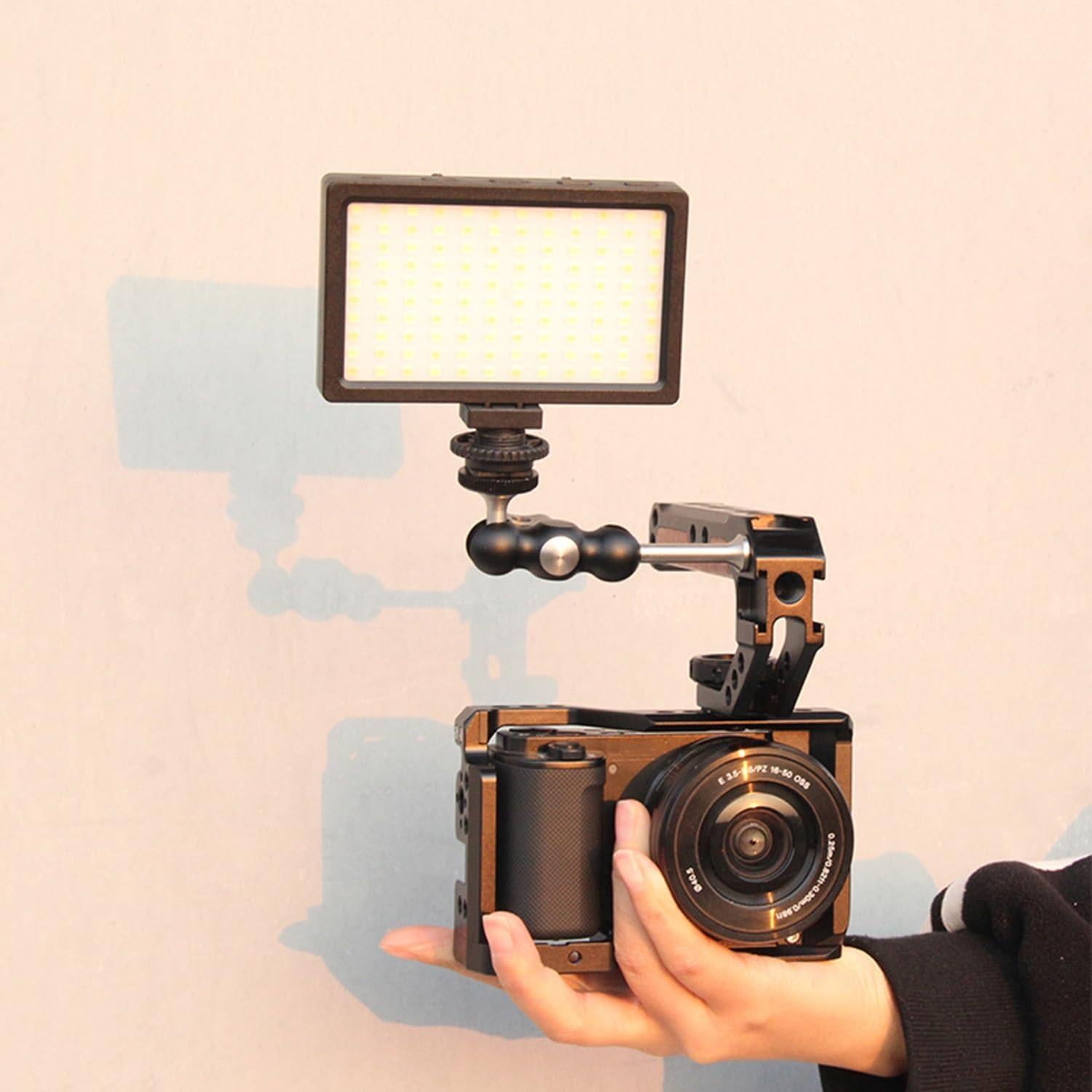 Mango Superior de Madera FUGASUN para Cámara DSLR con 3 Zapatas Frías