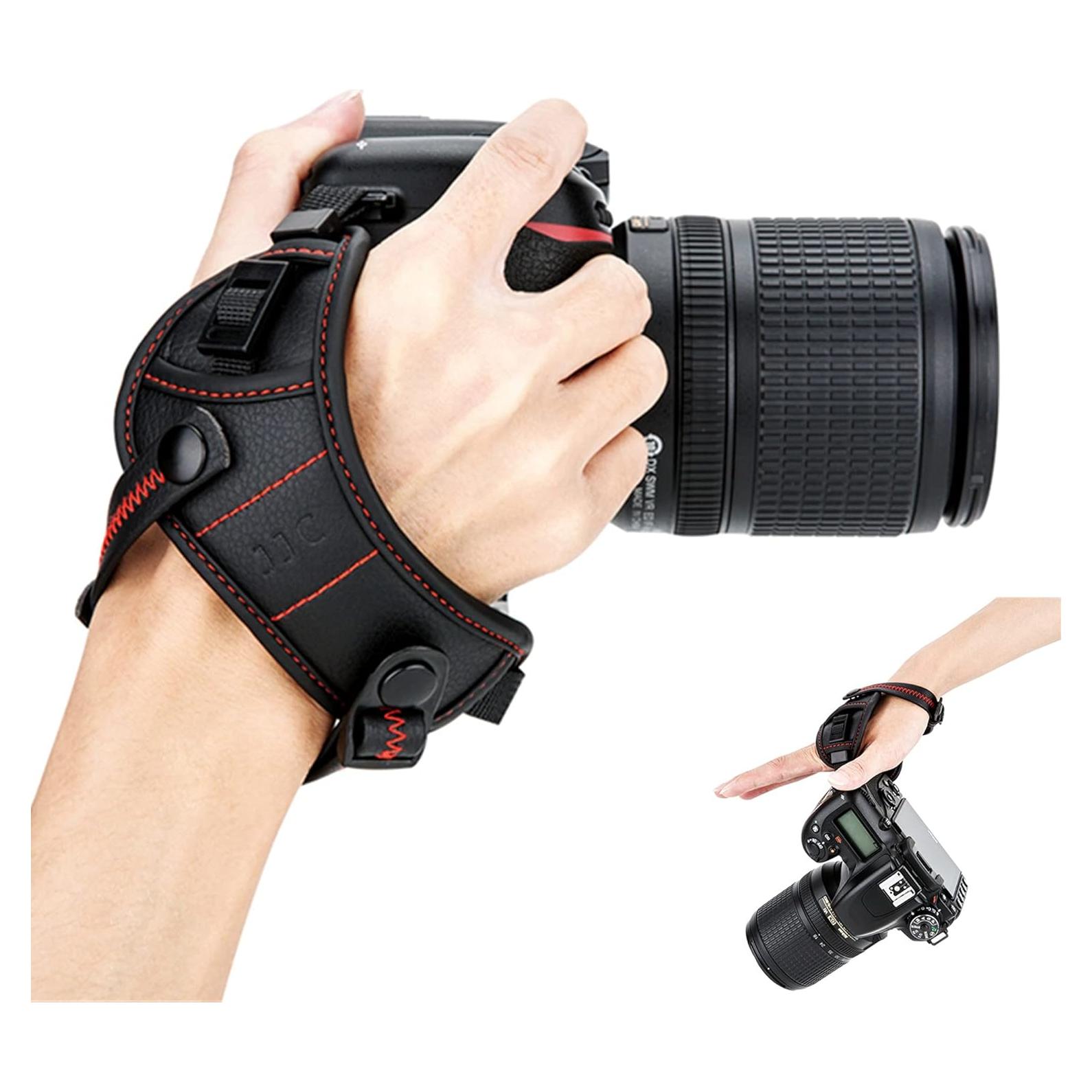 Correa de Mano JJC para Cámara DSLR Ajustable Rojo