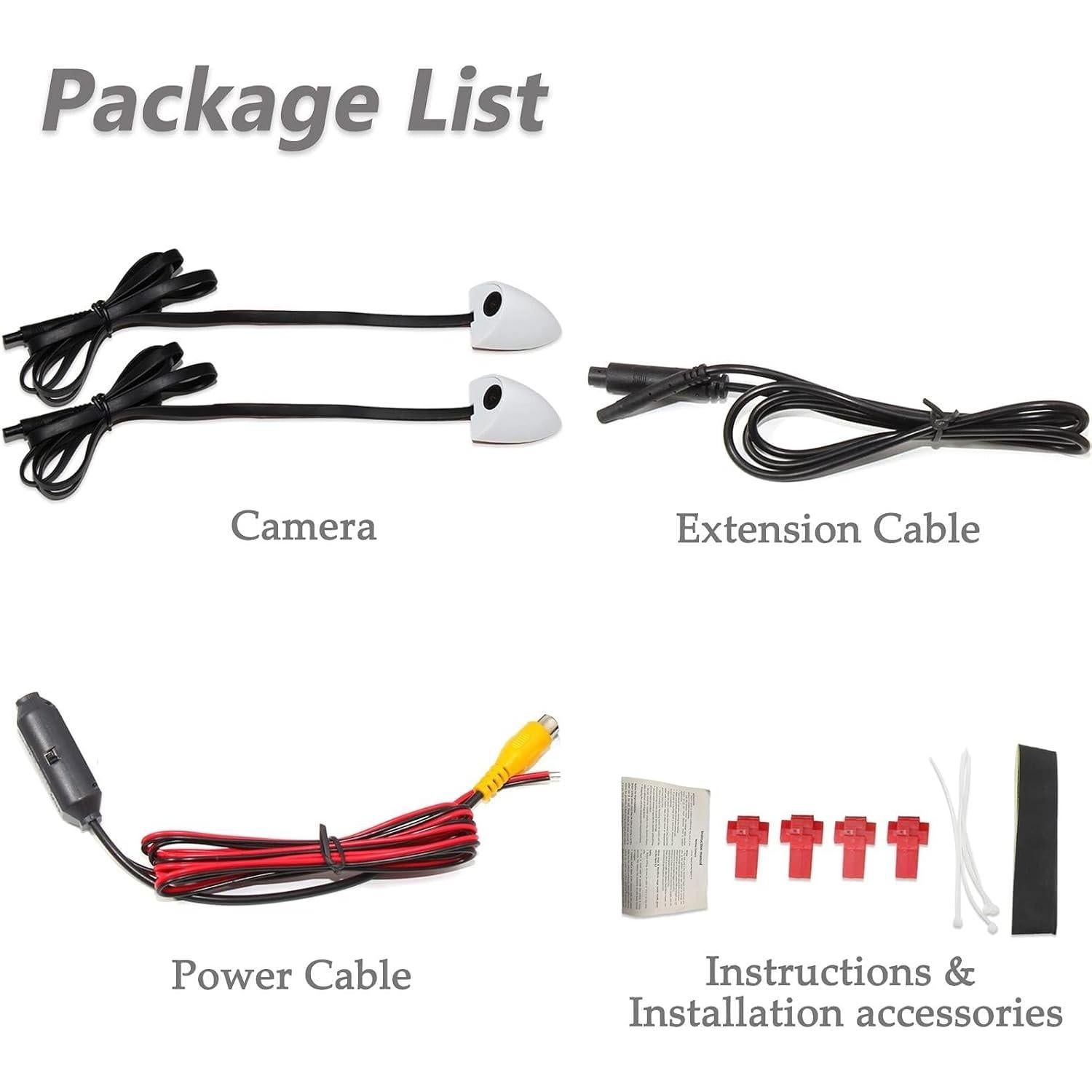 Cámara de Punto Ciego Lateral EWAY 2 Pcs para Vehículos