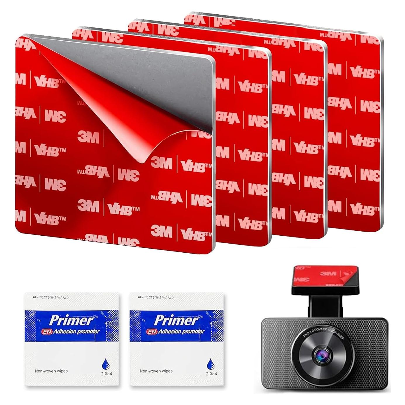 Almohadillas Adhesivas 3M VHB Doble Cara 4PCS 7.2cm para Coche