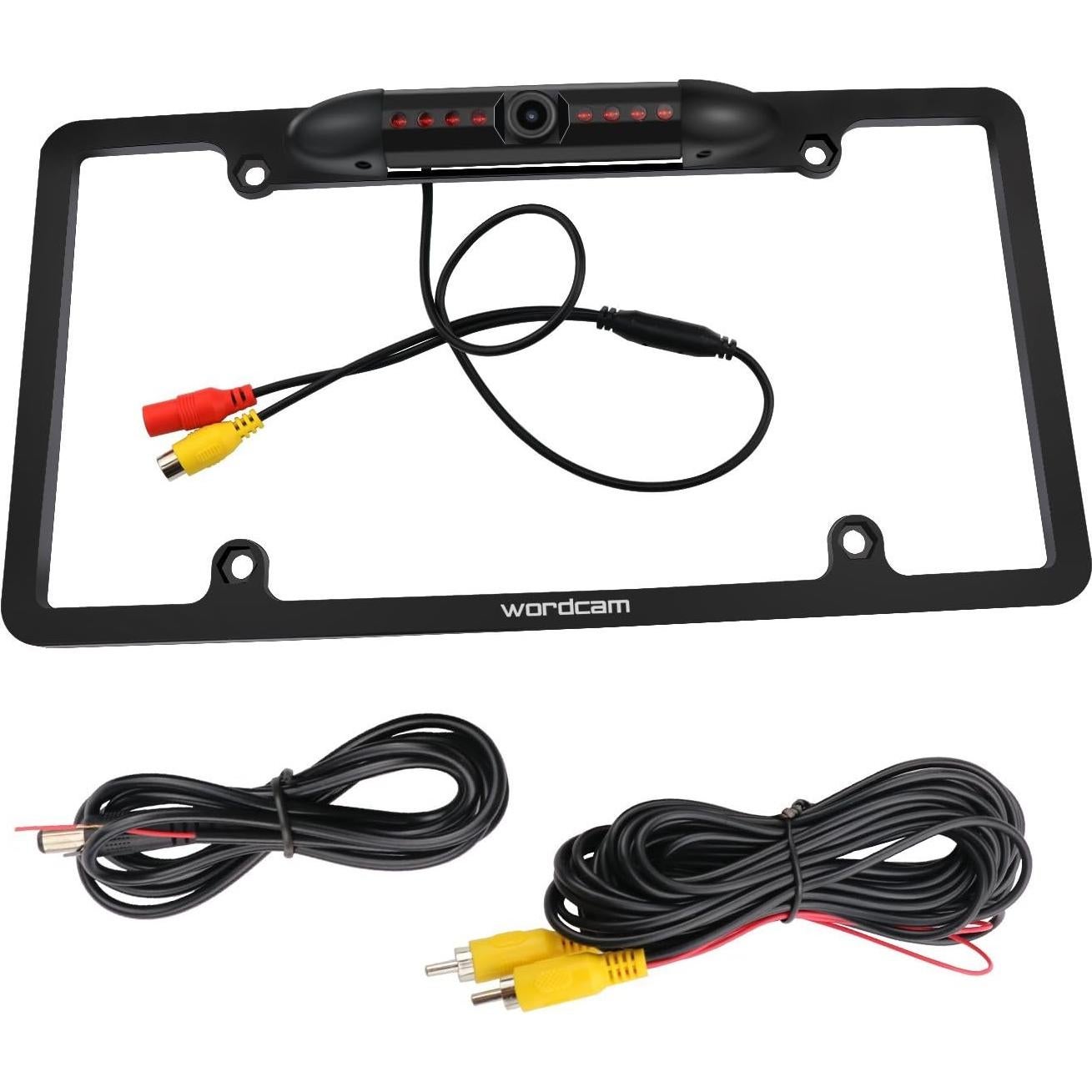 Cámara de Respaldo Wordcam con Marco de Placa de Licencia 170°