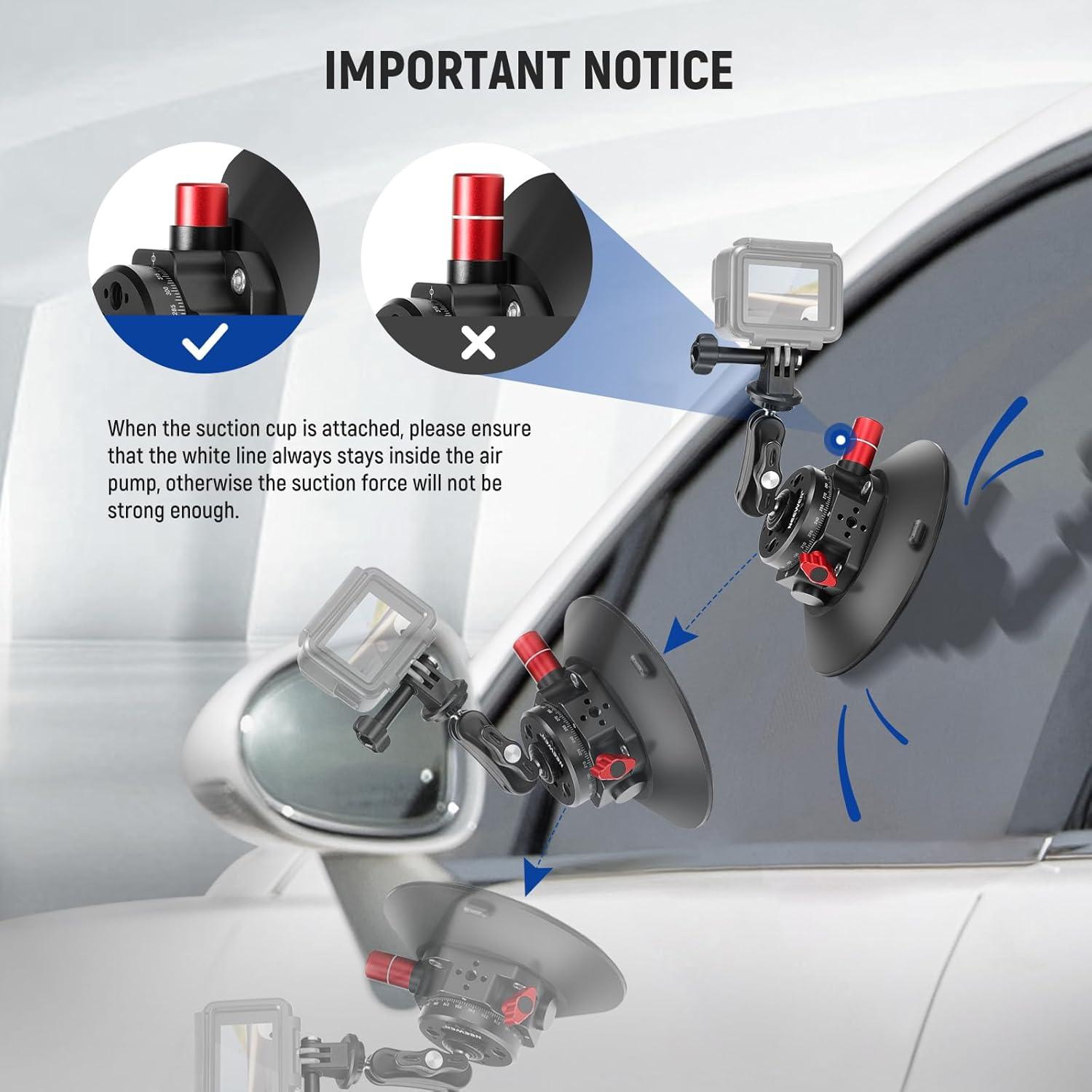 Soporte de Ventosa NEEWER 15.2cm con Brazo Mágico 28cm