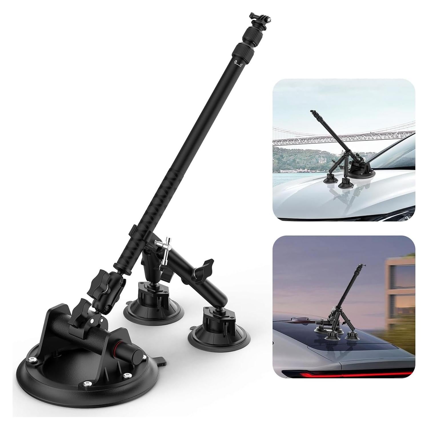 Soporte para coche con triple ventosa Anautin para cámaras 360