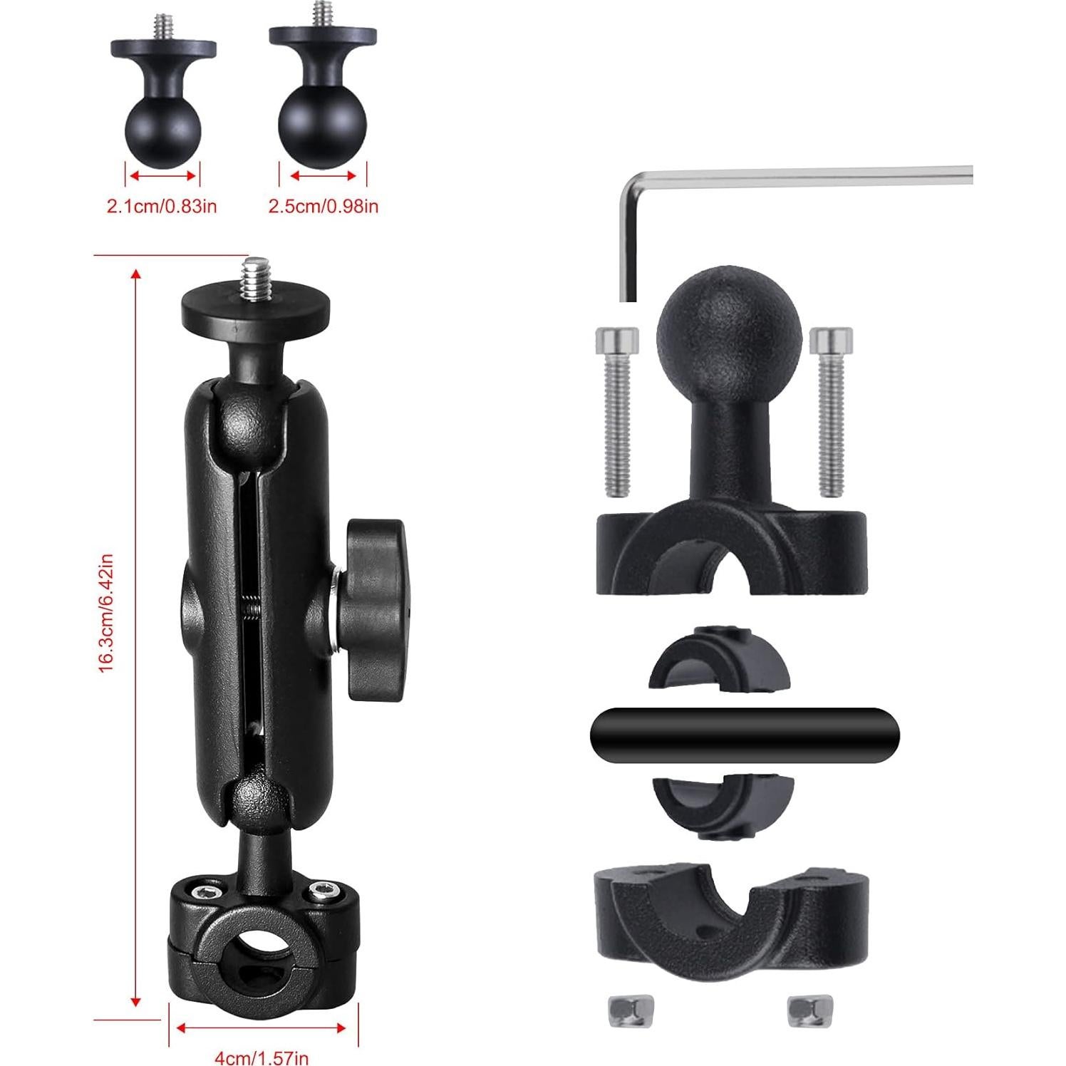 Soporte para cámara Dash 360° AUGREX para GoPro y más