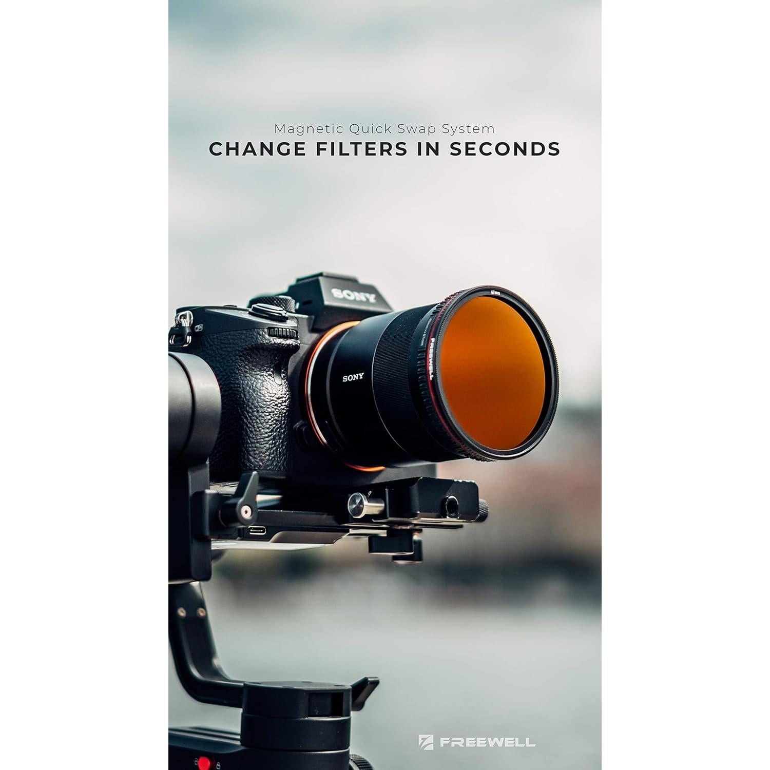 Sistema de Cambio Rápido Magnético Freewell 67mm Anamórfico Gold Streak