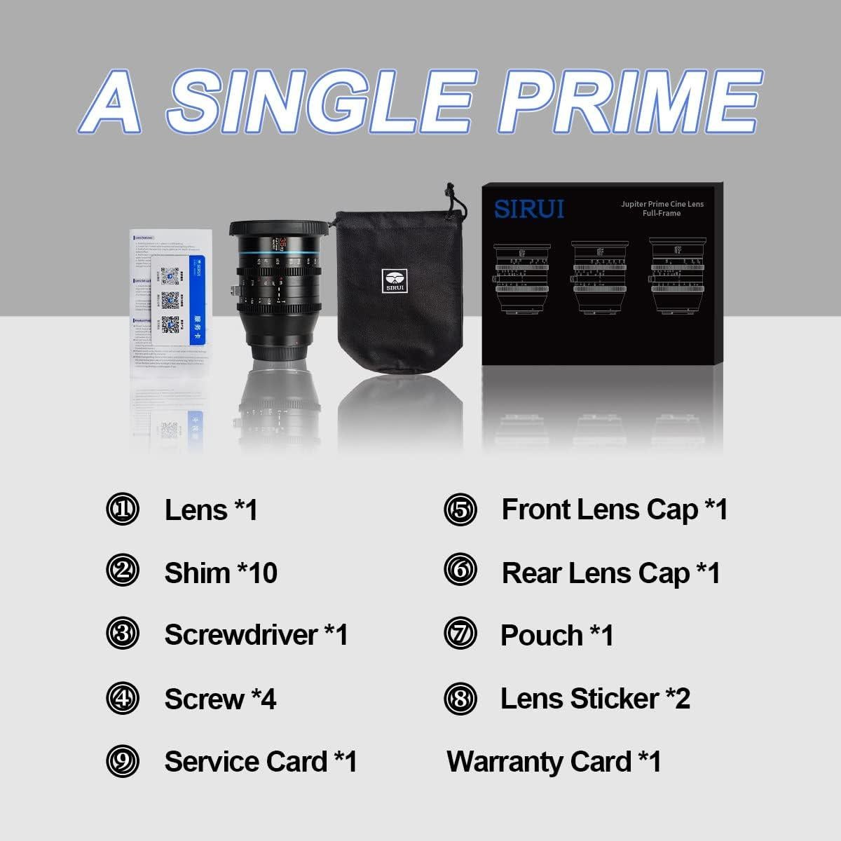 Lente Cine Macro SIRUI Jupiter 35mm T2 PL - Enfoque 0.24m