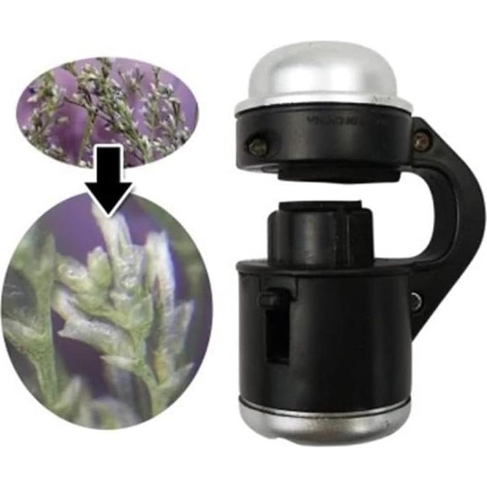 Clip de Lente Microscópica con Luz LED Hemobllo 6.7x4x2.8cm