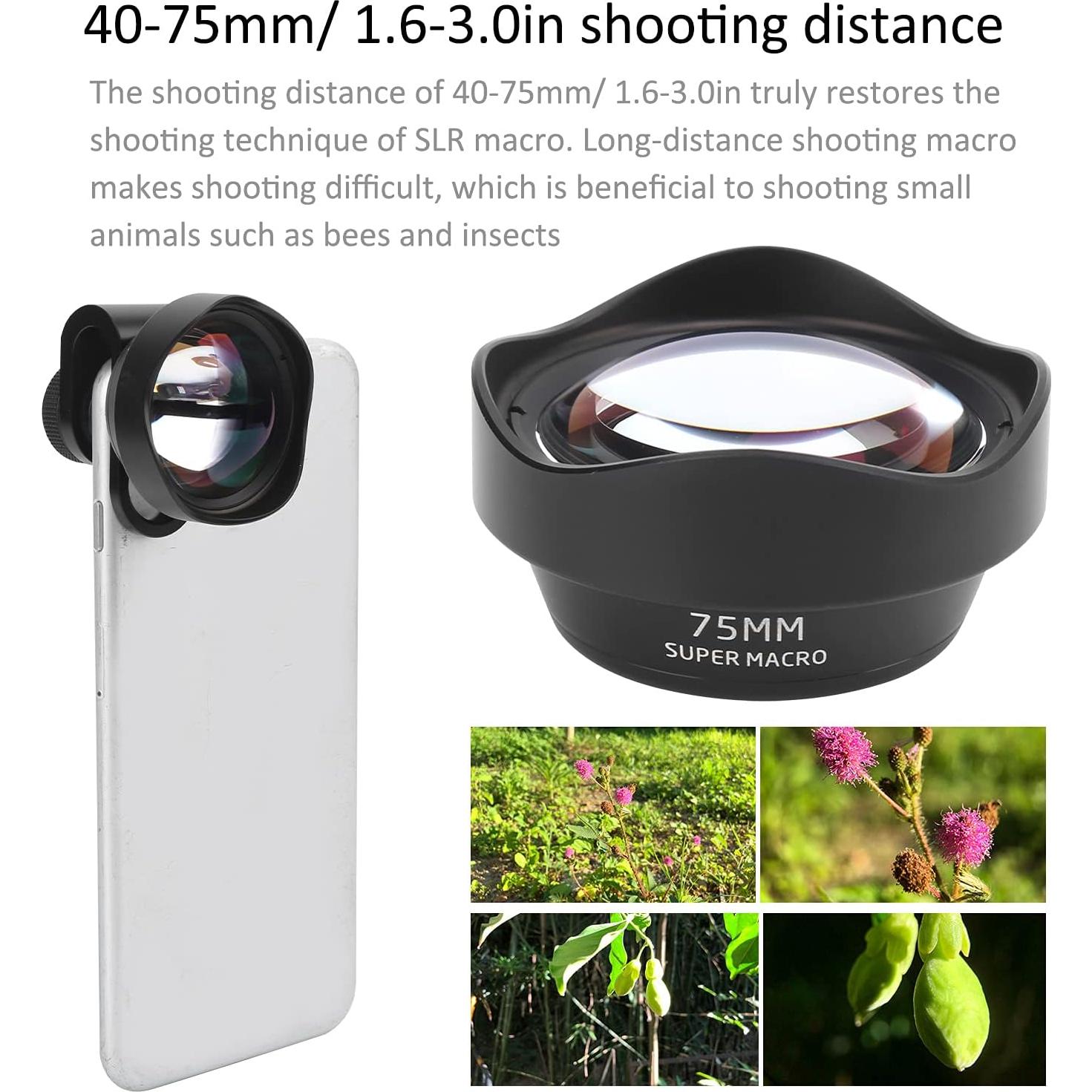 Lente Macro 10X Hilitand para Teléfono Móvil 40-75mm