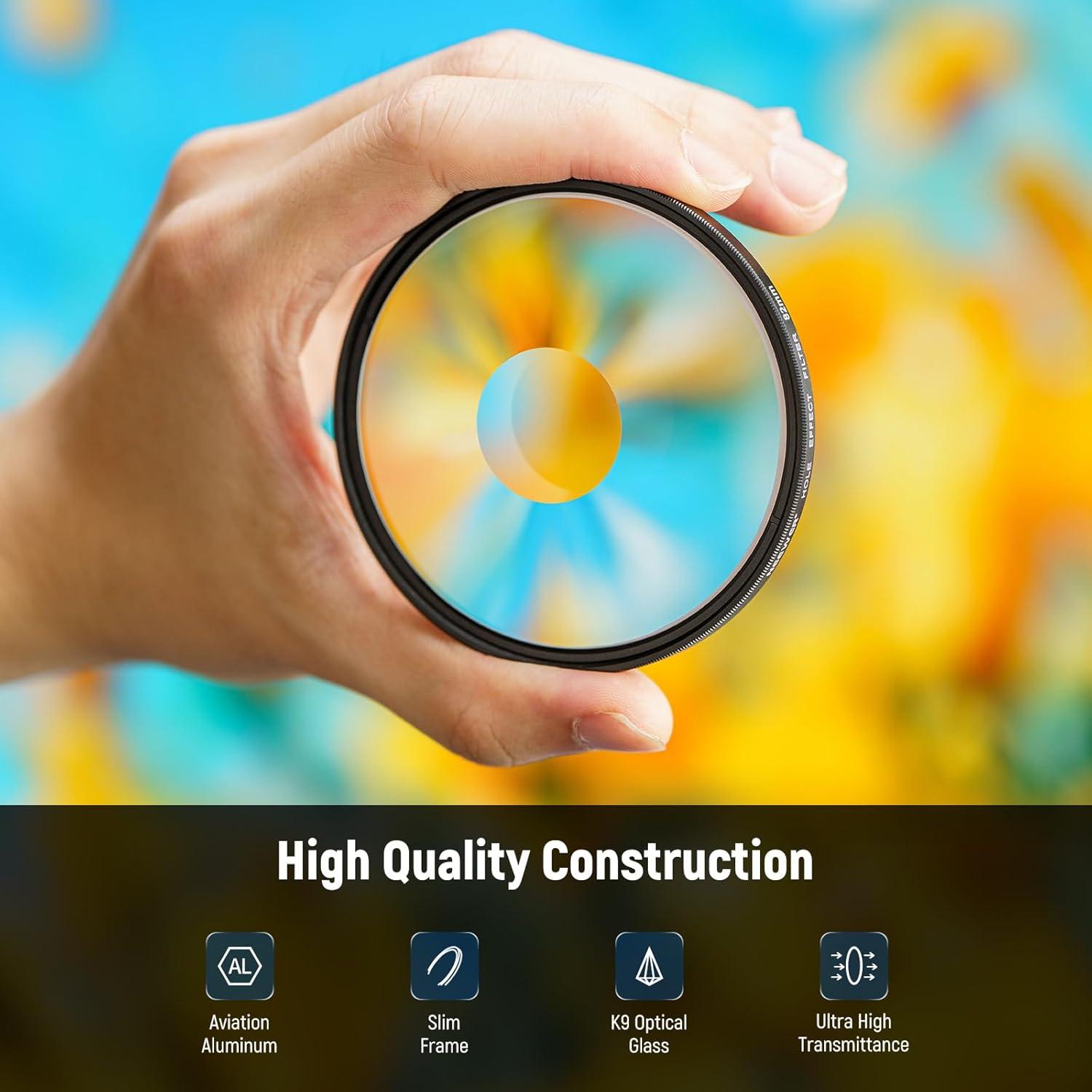 Filtro de Lente NEEWER 82mm Halo Espiral de Vidrio Óptico