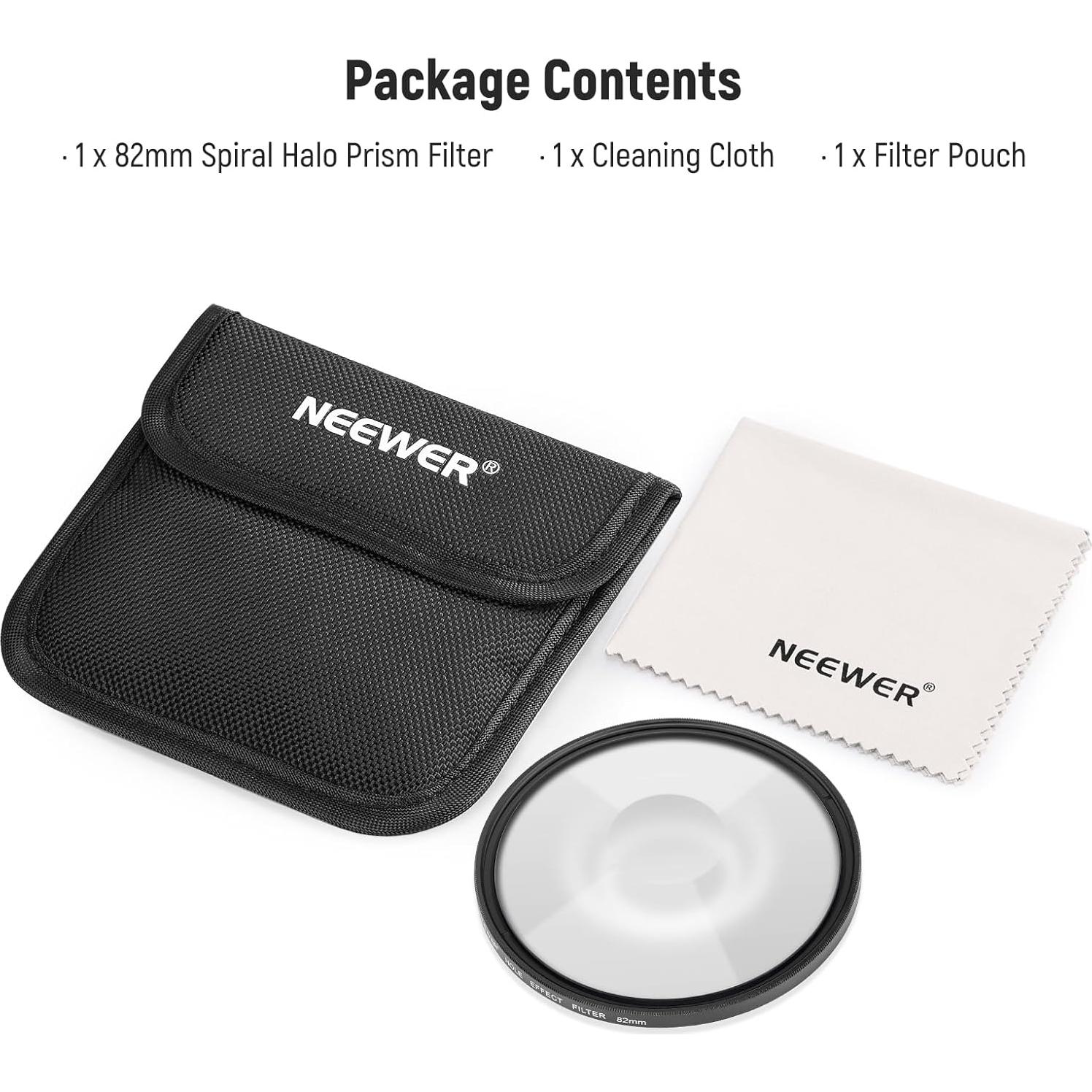 Filtro de Lente NEEWER 82mm Halo Espiral de Vidrio Óptico