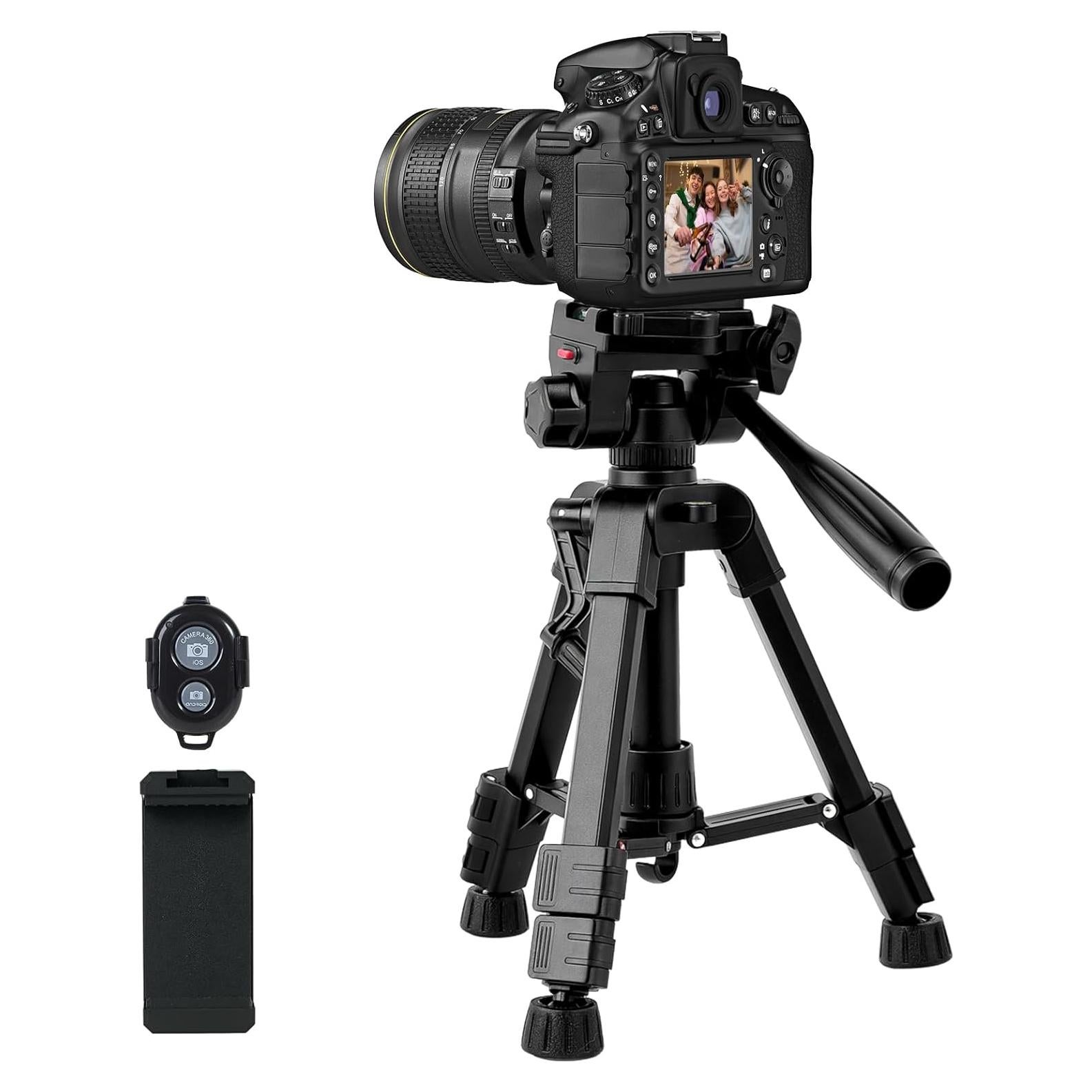 Mini Trípode de Aluminio Kalofaye 63.5 cm para Cámara y Teléfono