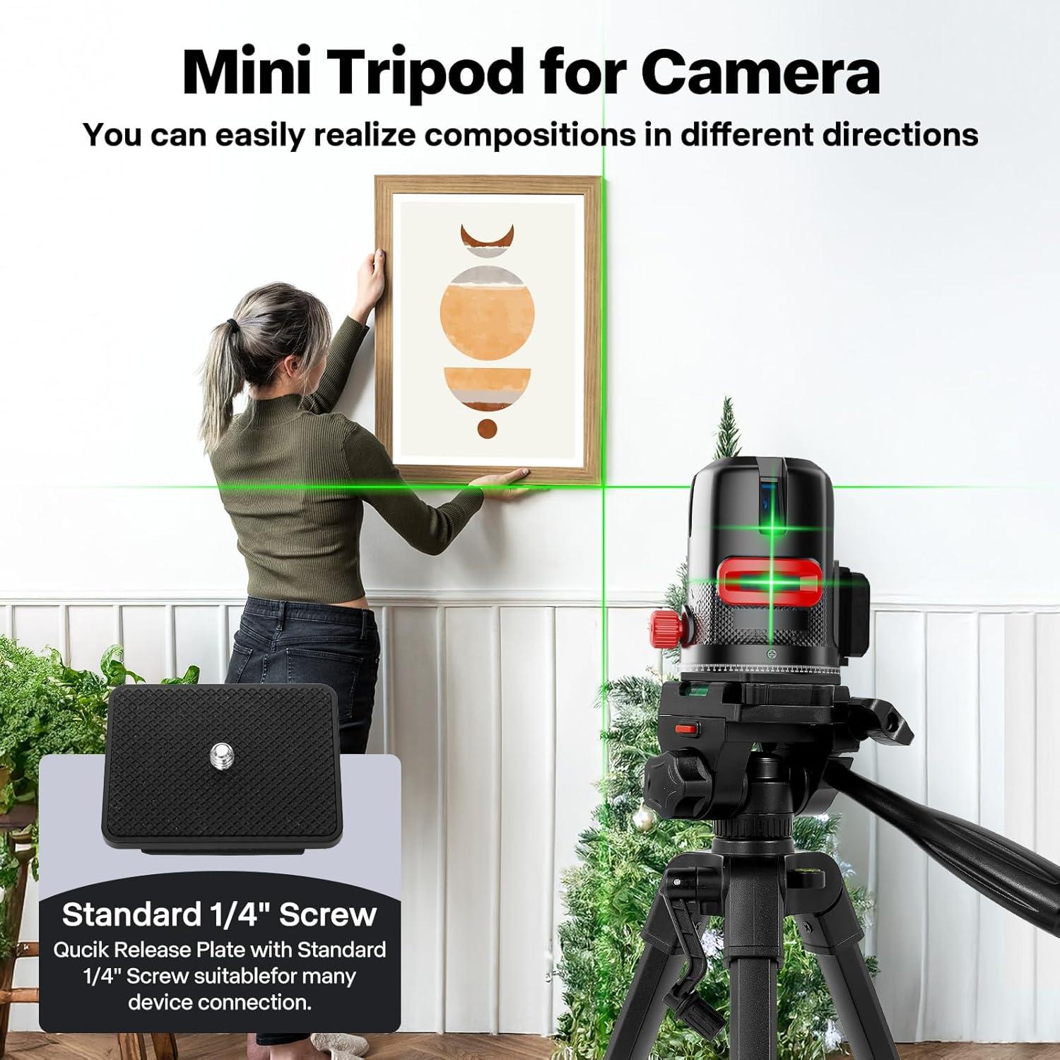 Mini Trípode de Aluminio Kalofaye 63.5 cm para Cámara y Teléfono