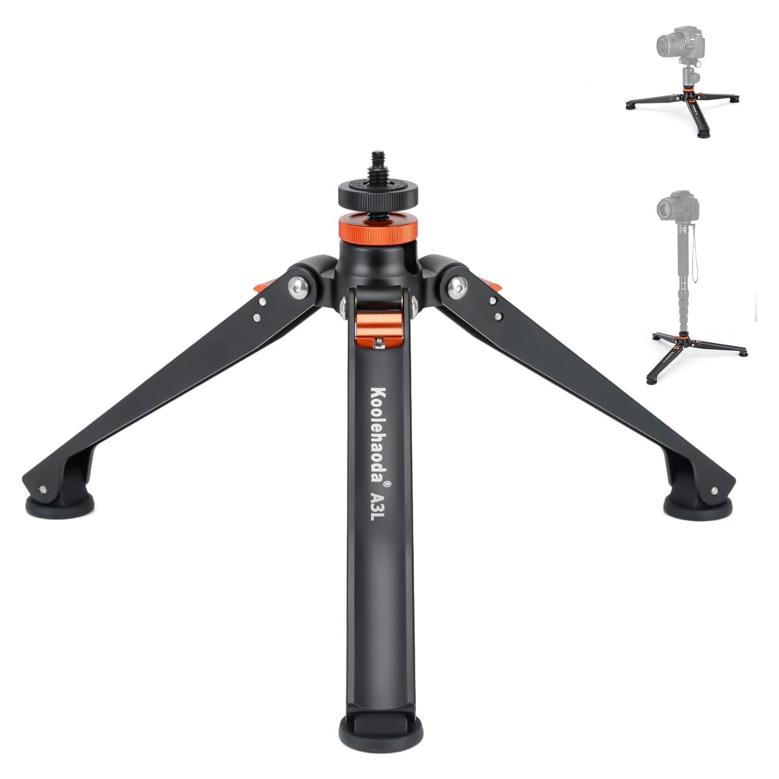 Mini Trípode Koolehaoda A3L de Aluminio 3 Patas Soporte Universal