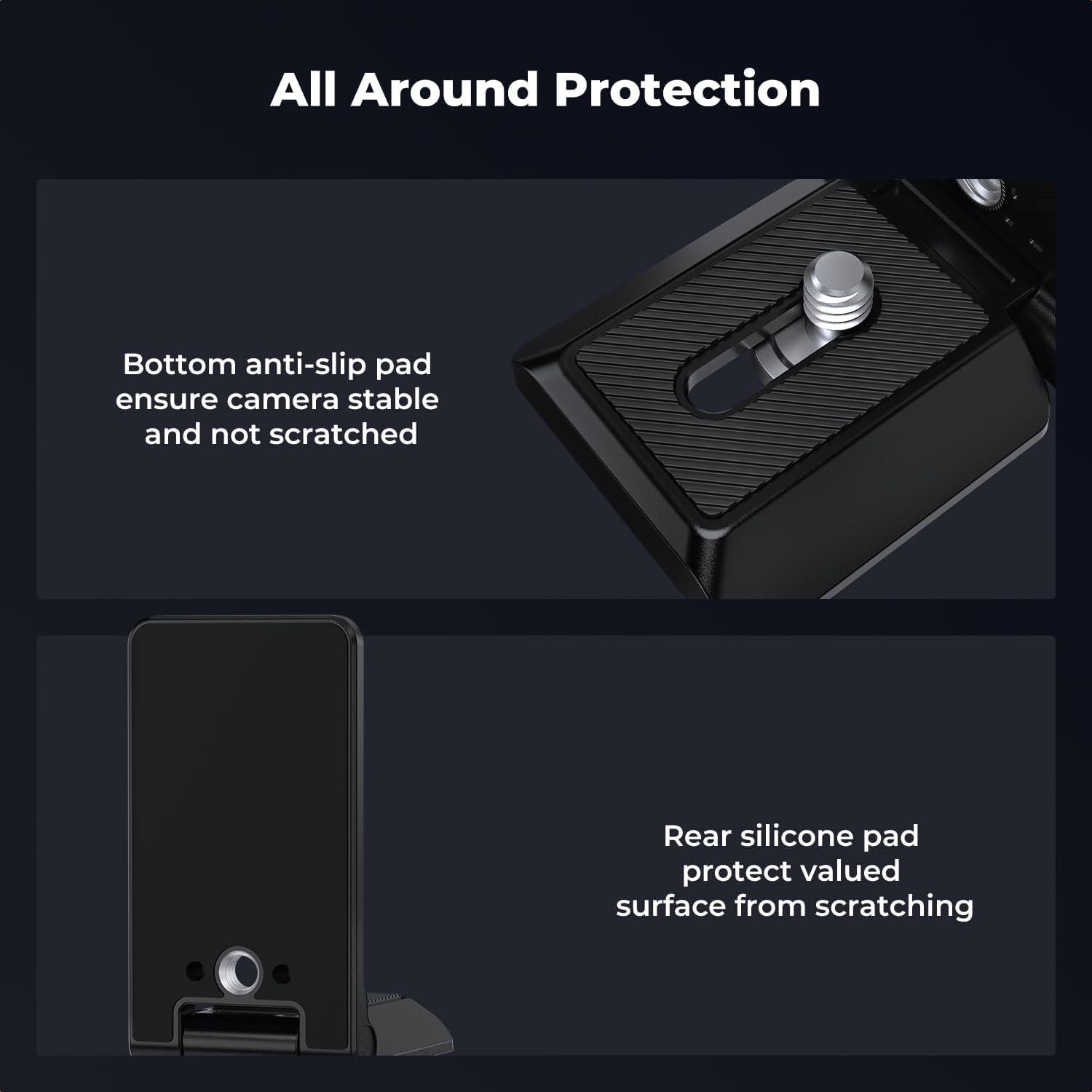 Soporte Magnético K&F Concept para Insta360 X5, Plegable, 1/4"