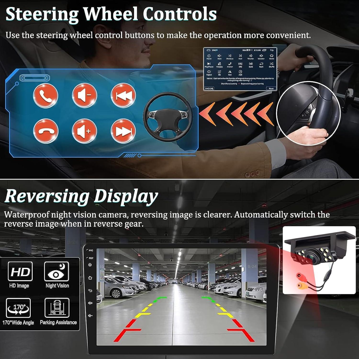 Estéreo de Coche Android 10" AMprime 1+32GB Bluetooth GPS