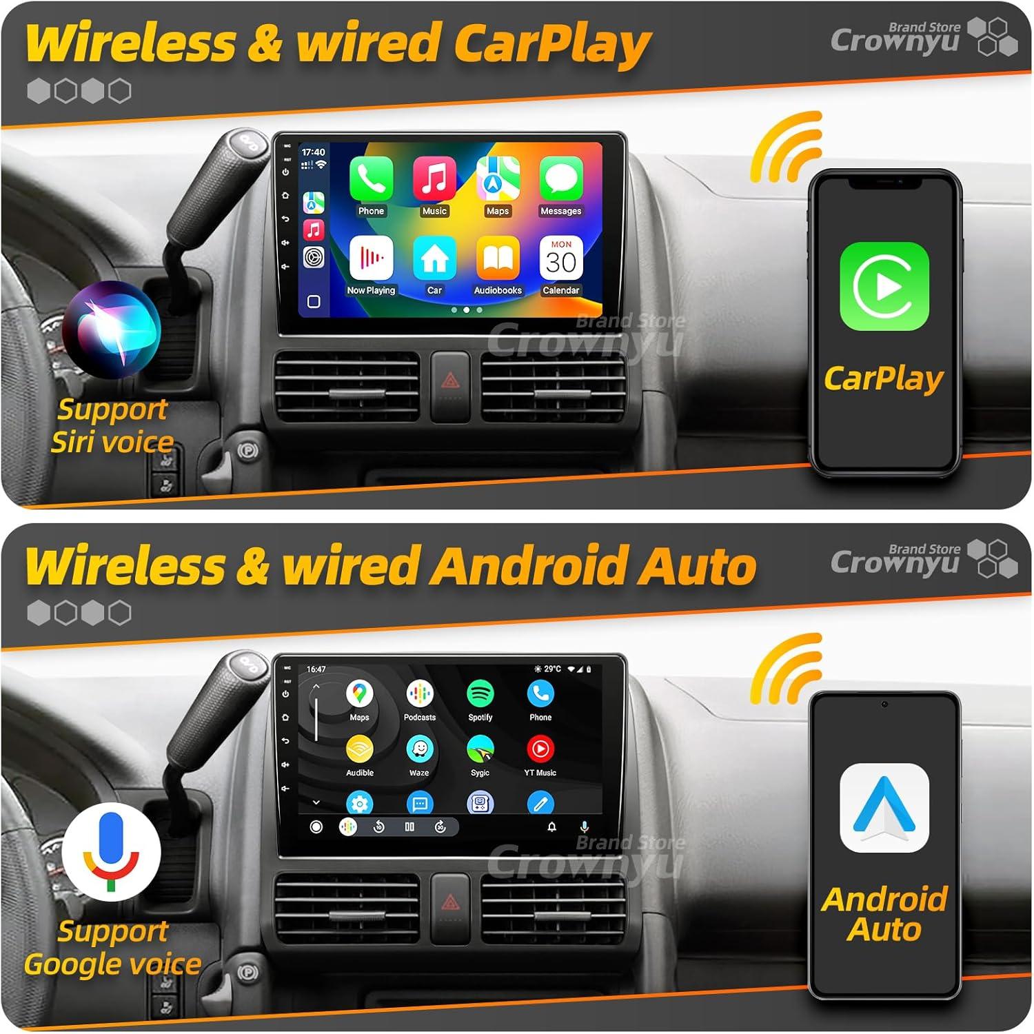 Estéreo de Coche Crownyu para CRV 2002-2006, Pantalla 9"