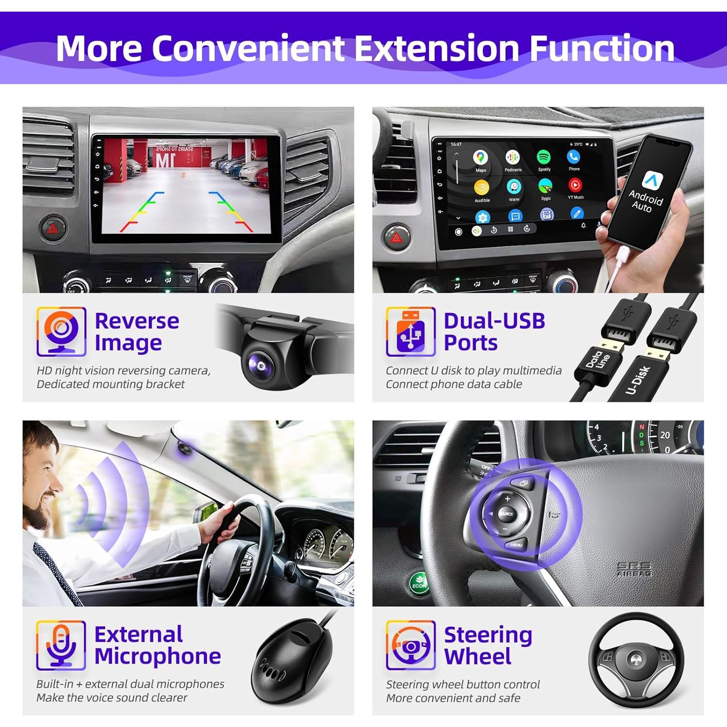 Estéreo Android 9" para Honda CIVIC 2012 Carplay y GPS