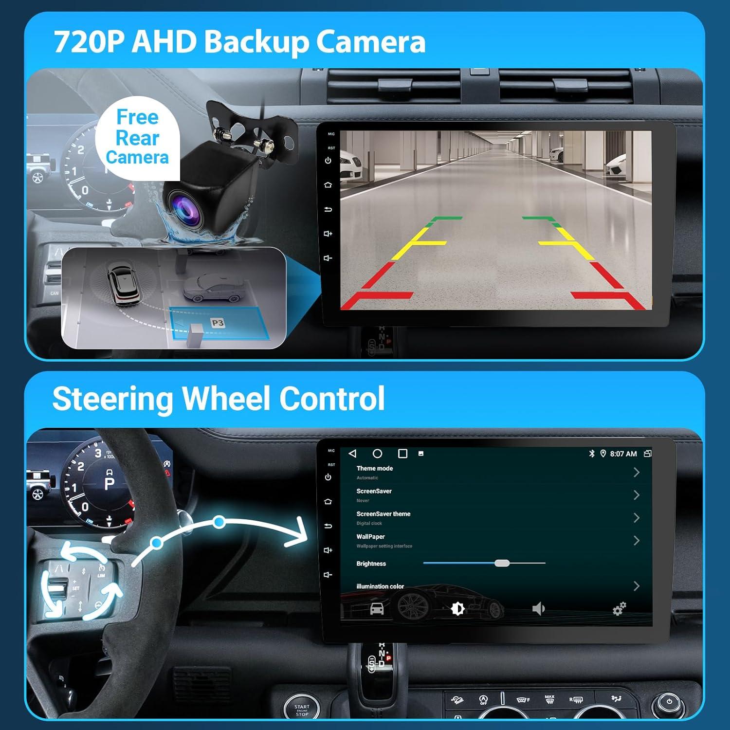 Estéreo de Coche Double Din 9" Haudio con CarPlay y Android Auto