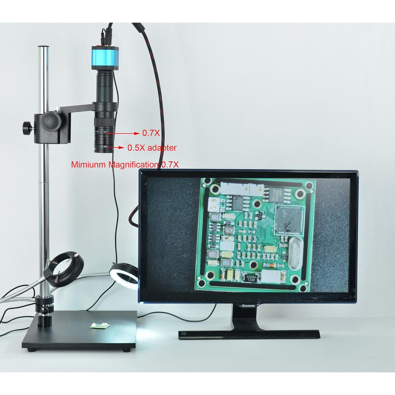 Lente Barlow 0.5X HAYEAR para Microscopio 180X/300X