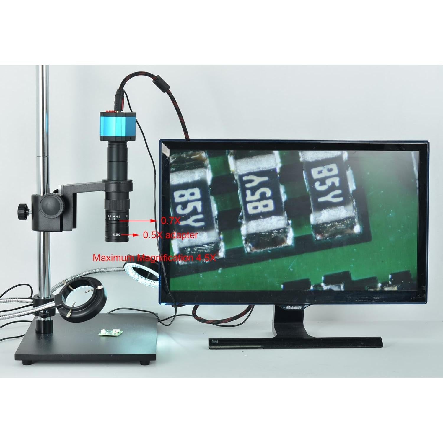 Lente Barlow 0.5X HAYEAR para Microscopio 180X/300X