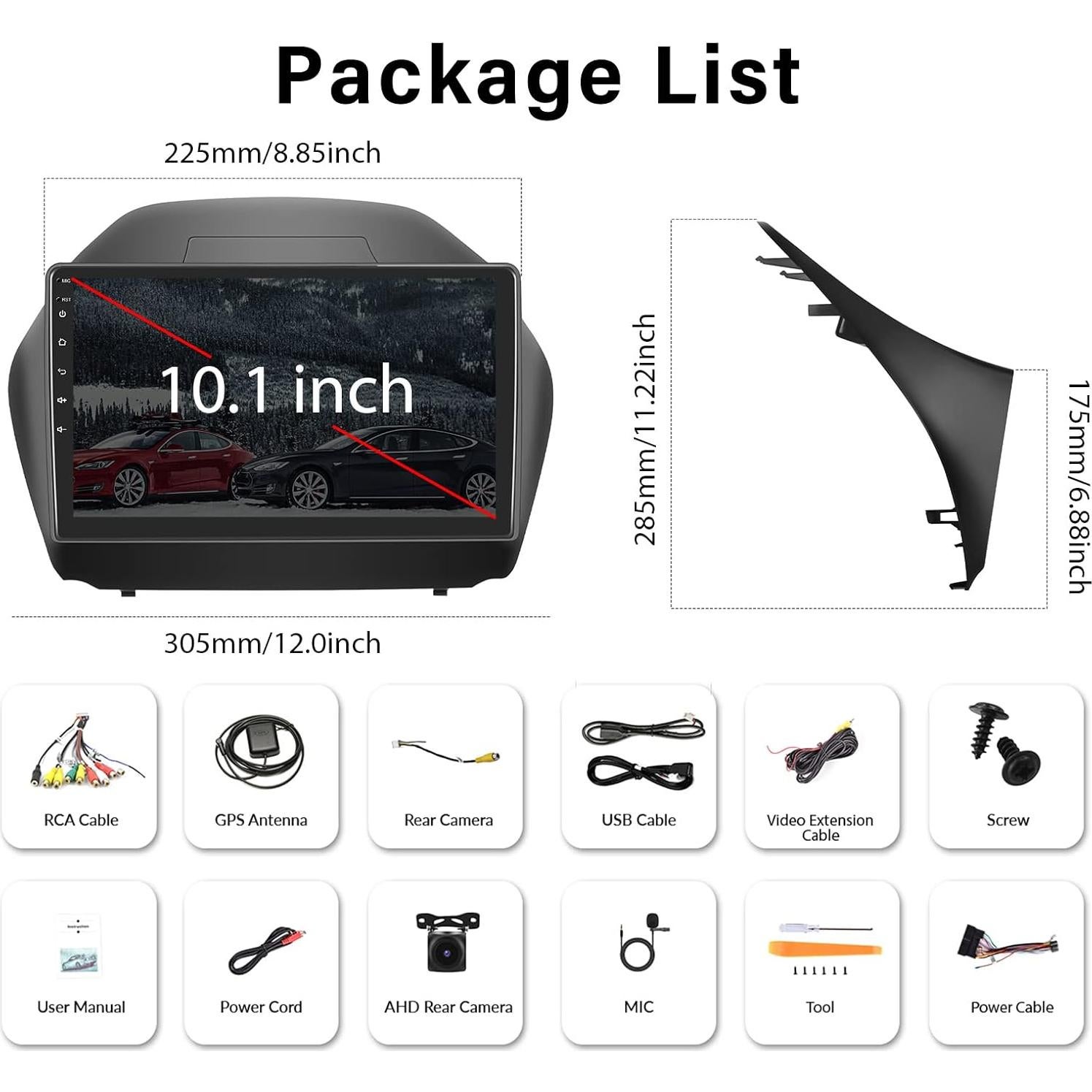 Unidad de Cabeza CAMECHO Android 13 para Hyundai Tucson 2010-2015