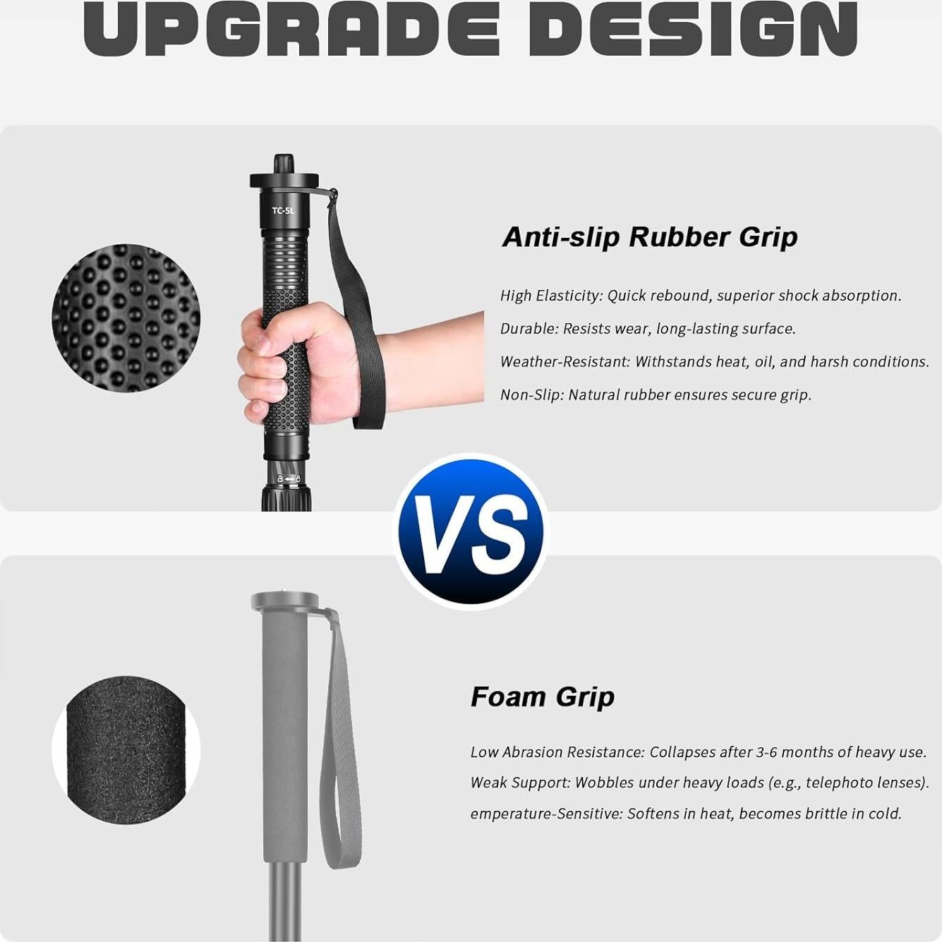 Monopod de Cámara TONYBOO TC-5L Fibra de Carbono 154.9 cm