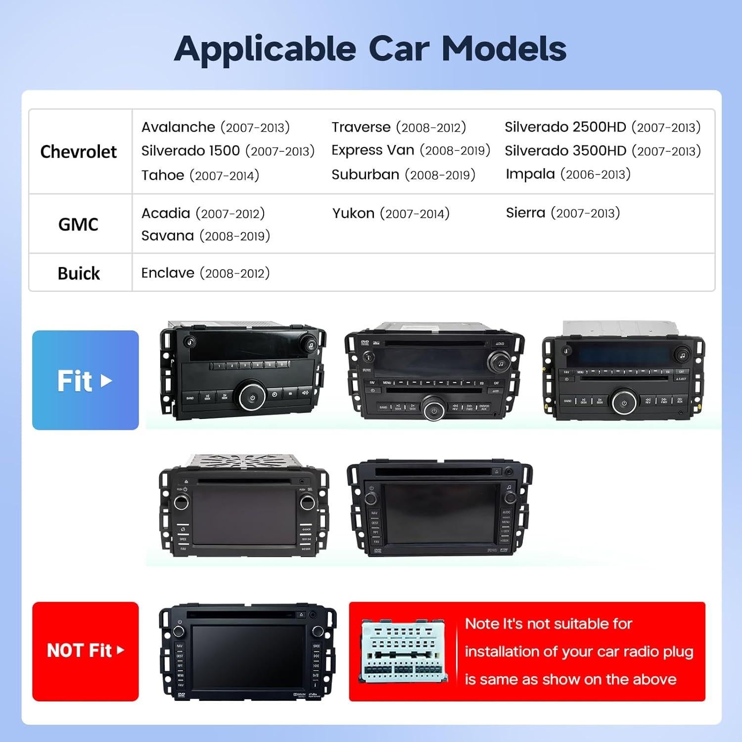 Radio de Coche Leadfan para Chevy Silverado Tahoe 10.1" Carplay