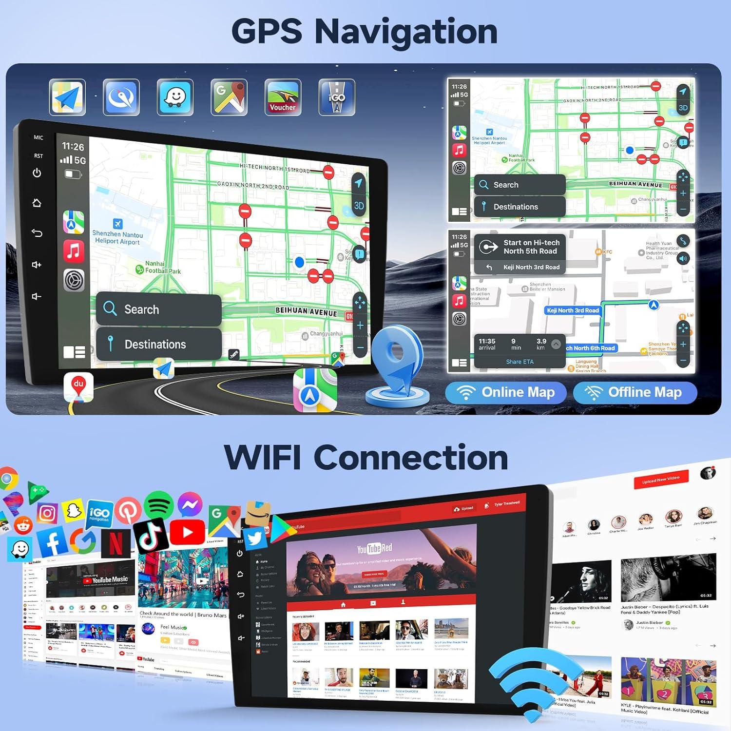 Radio de Coche Leadfan para Chevy Silverado Tahoe 10.1" Carplay
