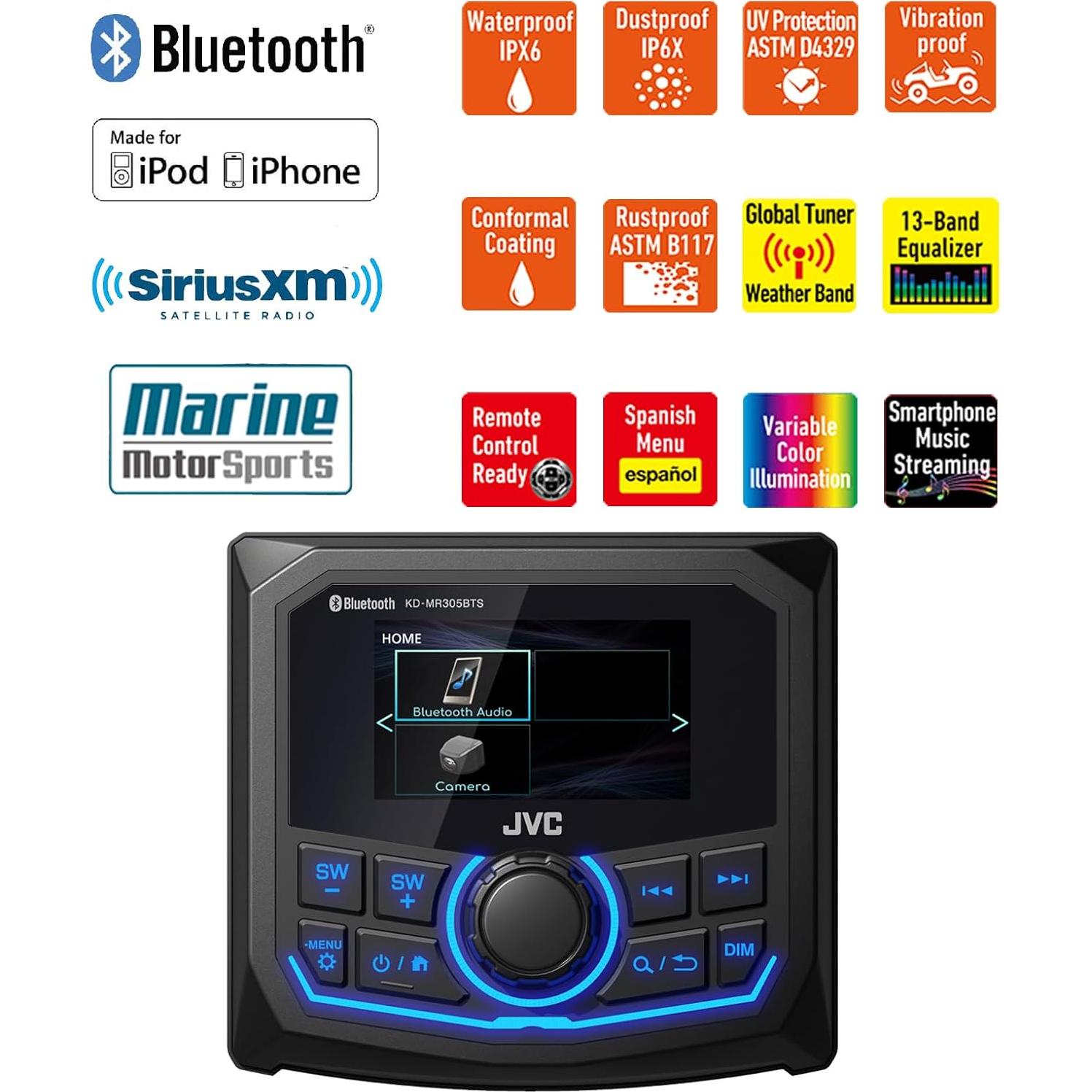 Radio Digital JVC KD-MR305BTS con Pantalla 2.7" USB Bluetooth