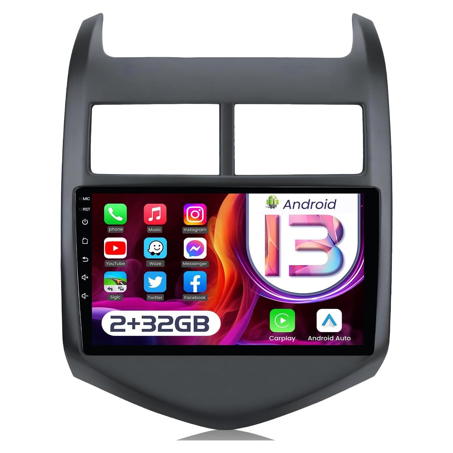 Radio Estéreo de Coche Jingelsye 9" 1280x800 para Chevy Aveo 2012-2016