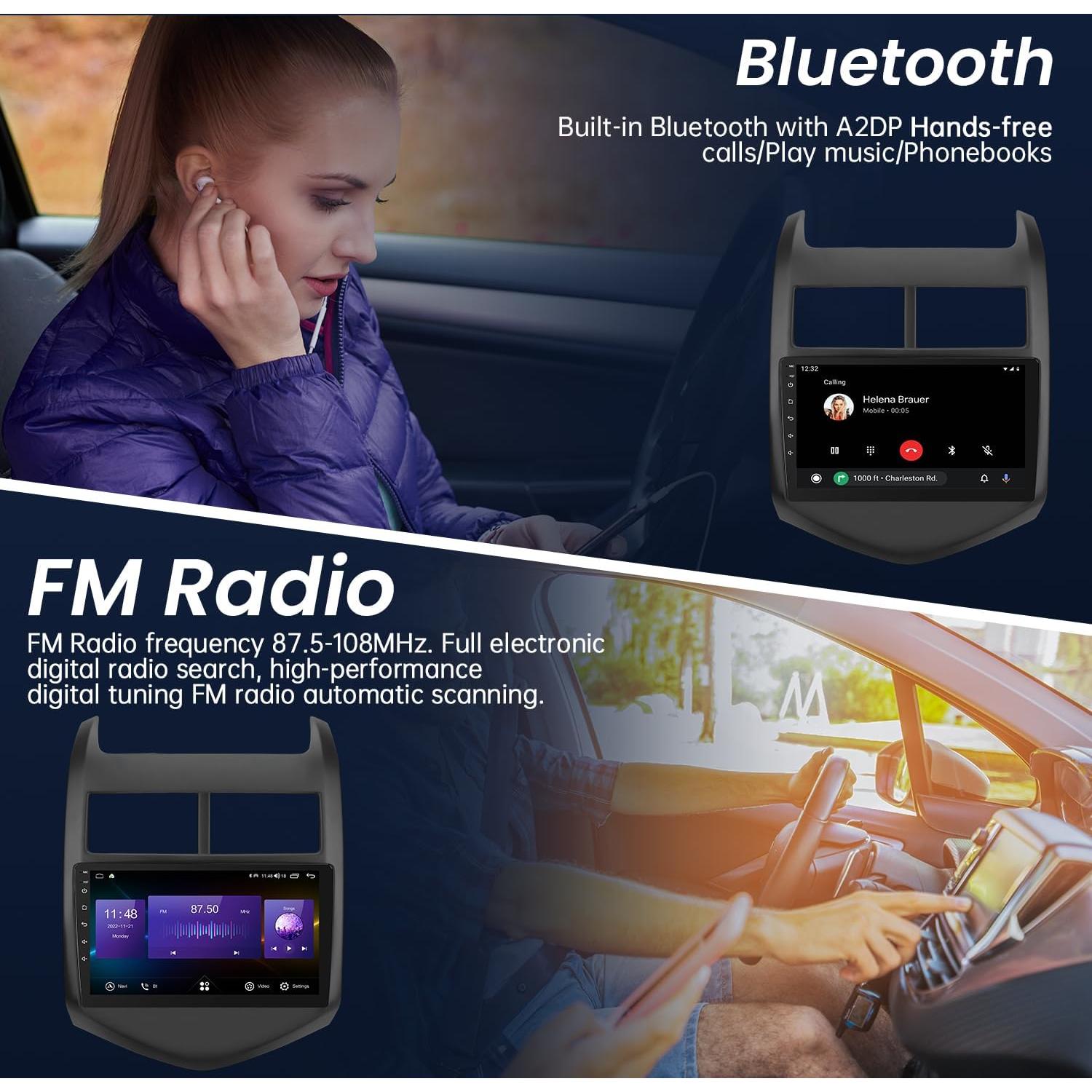 Radio Estéreo de Coche Jingelsye 9" 1280x800 para Chevy Aveo 2012-2016