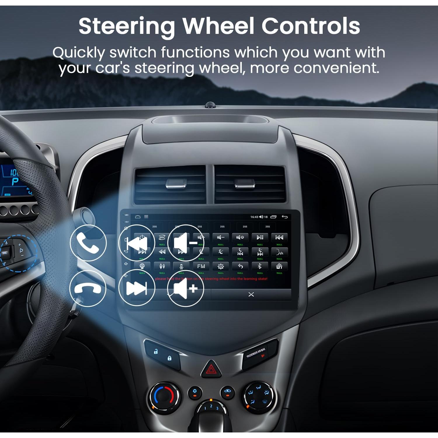 Radio Estéreo de Coche Jingelsye 9" 1280x800 para Chevy Aveo 2012-2016