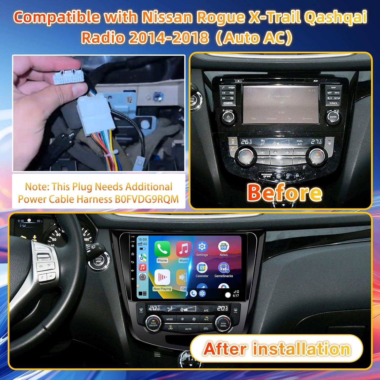 Estéreo para Coche FBINSE 10.1" Android 13 Nissan 2014-2018