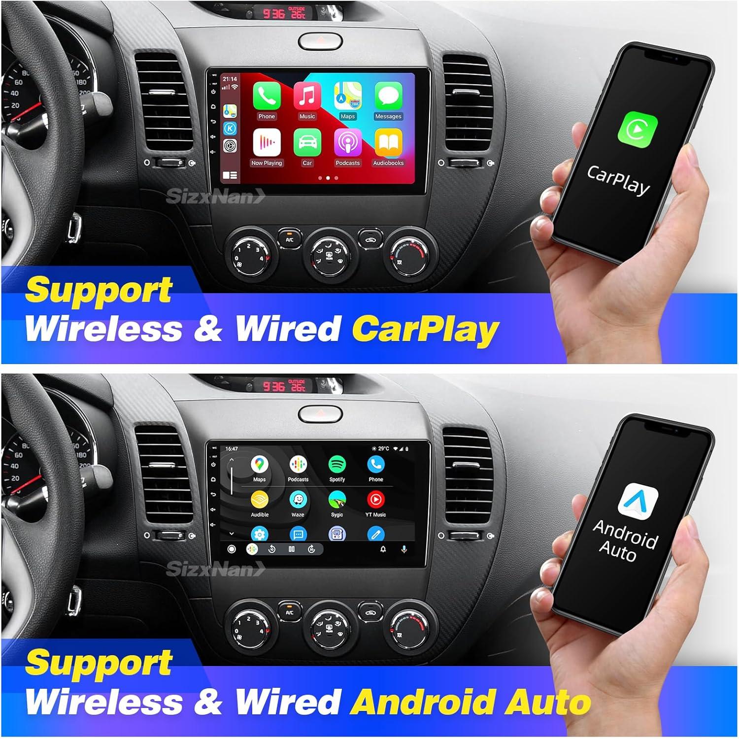 Estéreo de Coche Android 12 SizxNanv para KIA Forte 2013-2017