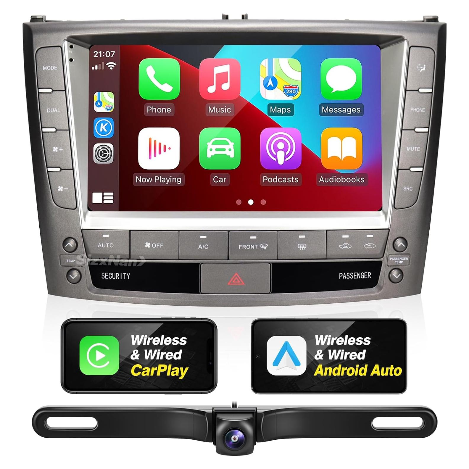Estéreo de Coche Android 12 SizxNanv 9" Pantalla Táctil Carplay