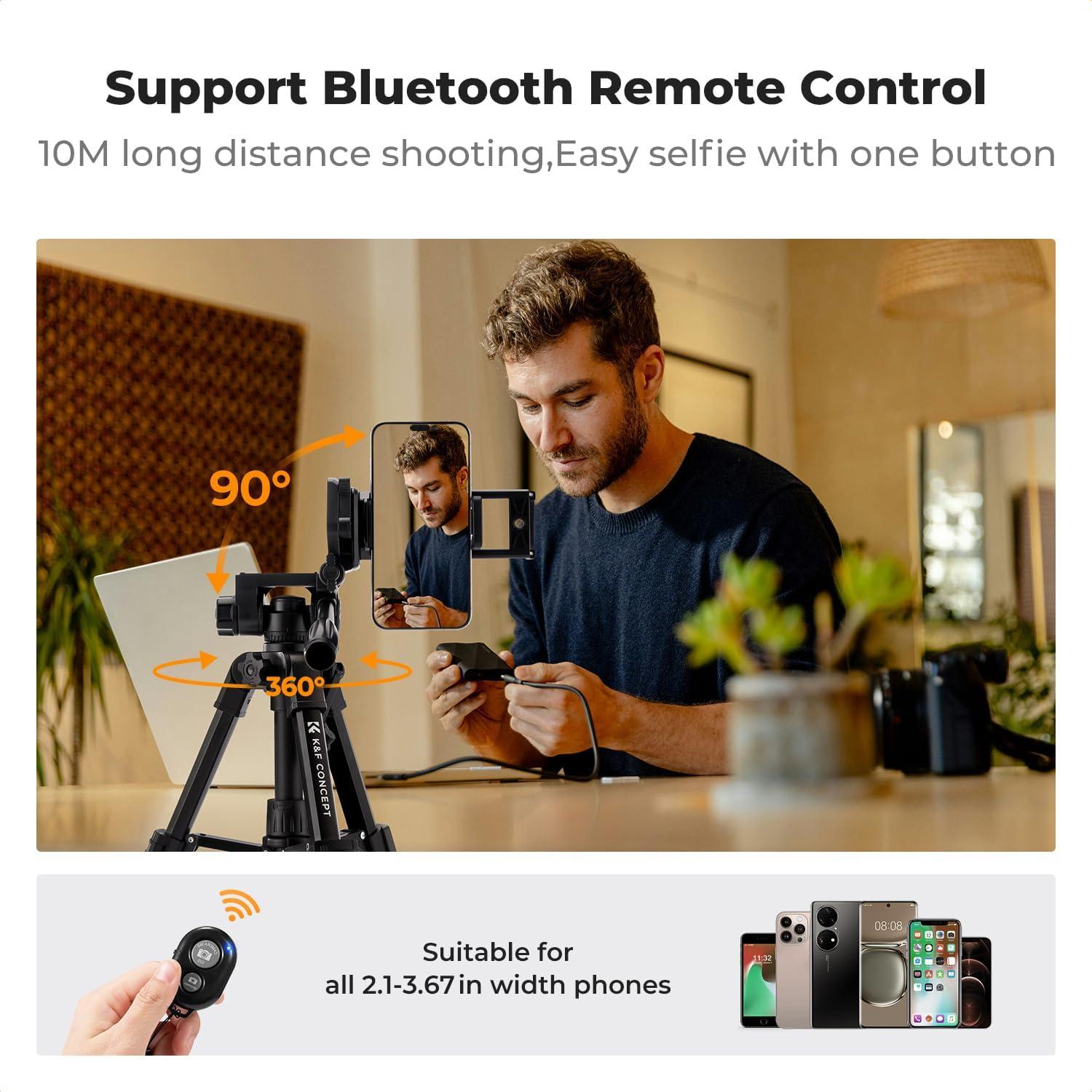 Trípode Mini K&F Concept S233A0 para Cámara y Teléfono 63.5 cm