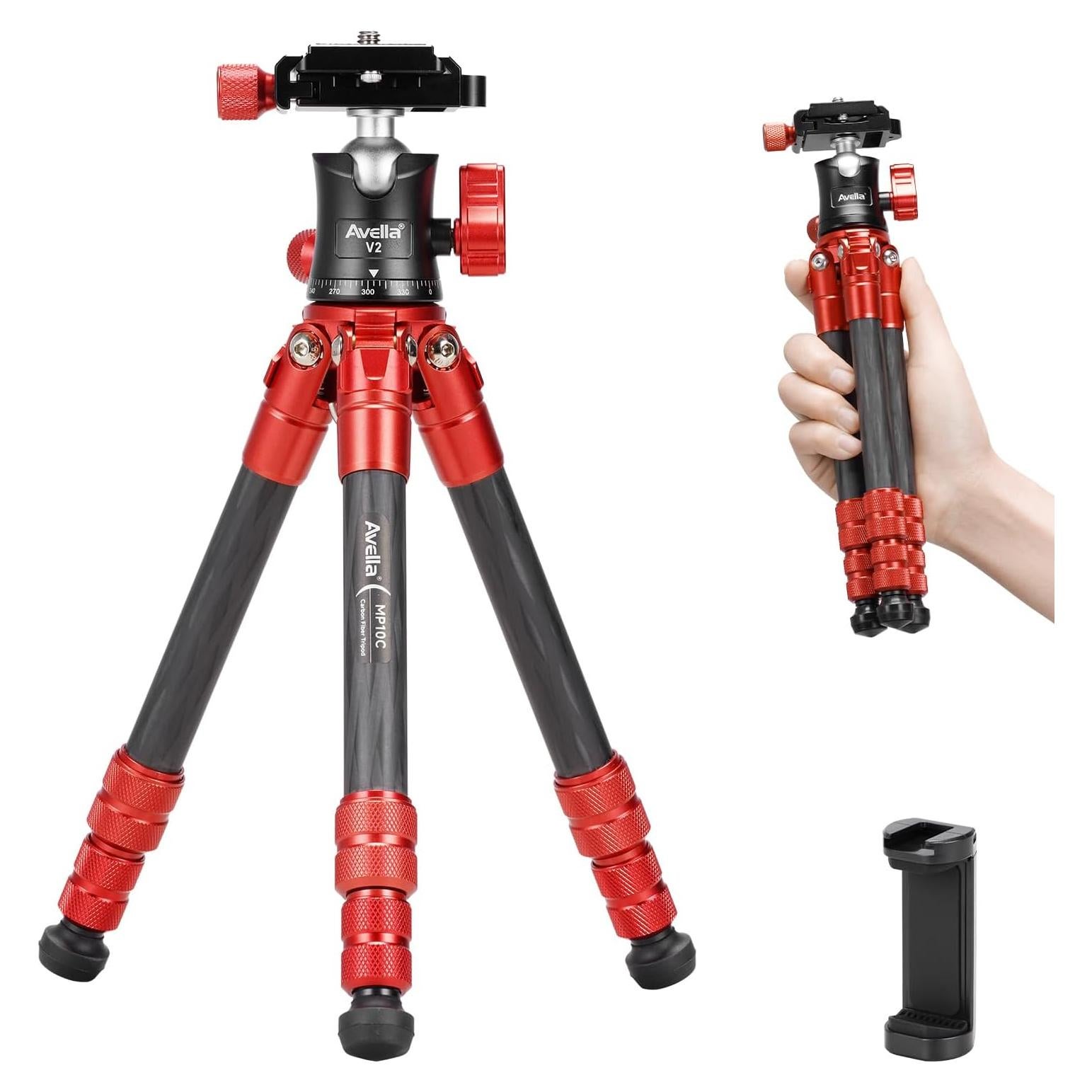 Trípode Mini Avella MP10C de Fibra de Carbono 39cm 5kg