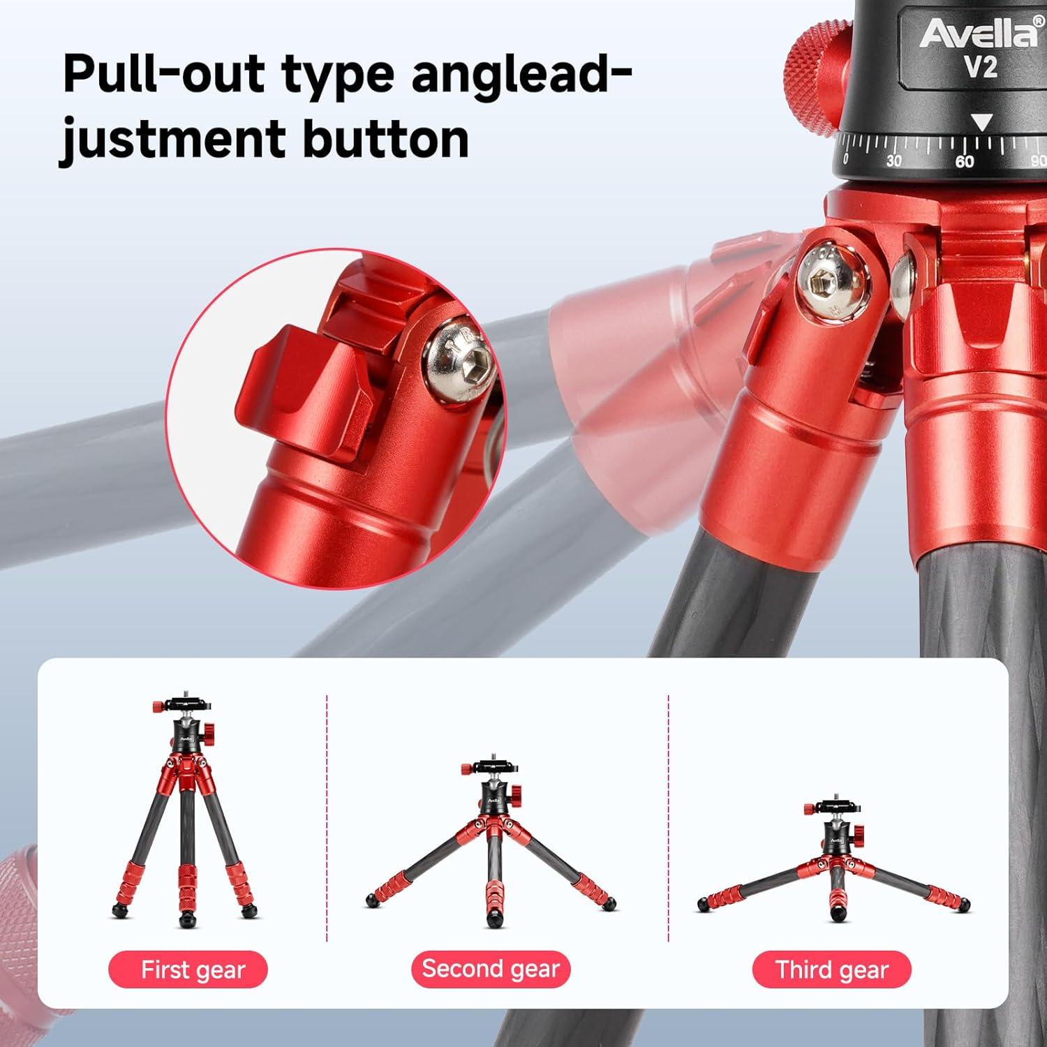 Trípode Mini Avella MP10C de Fibra de Carbono 39cm 5kg