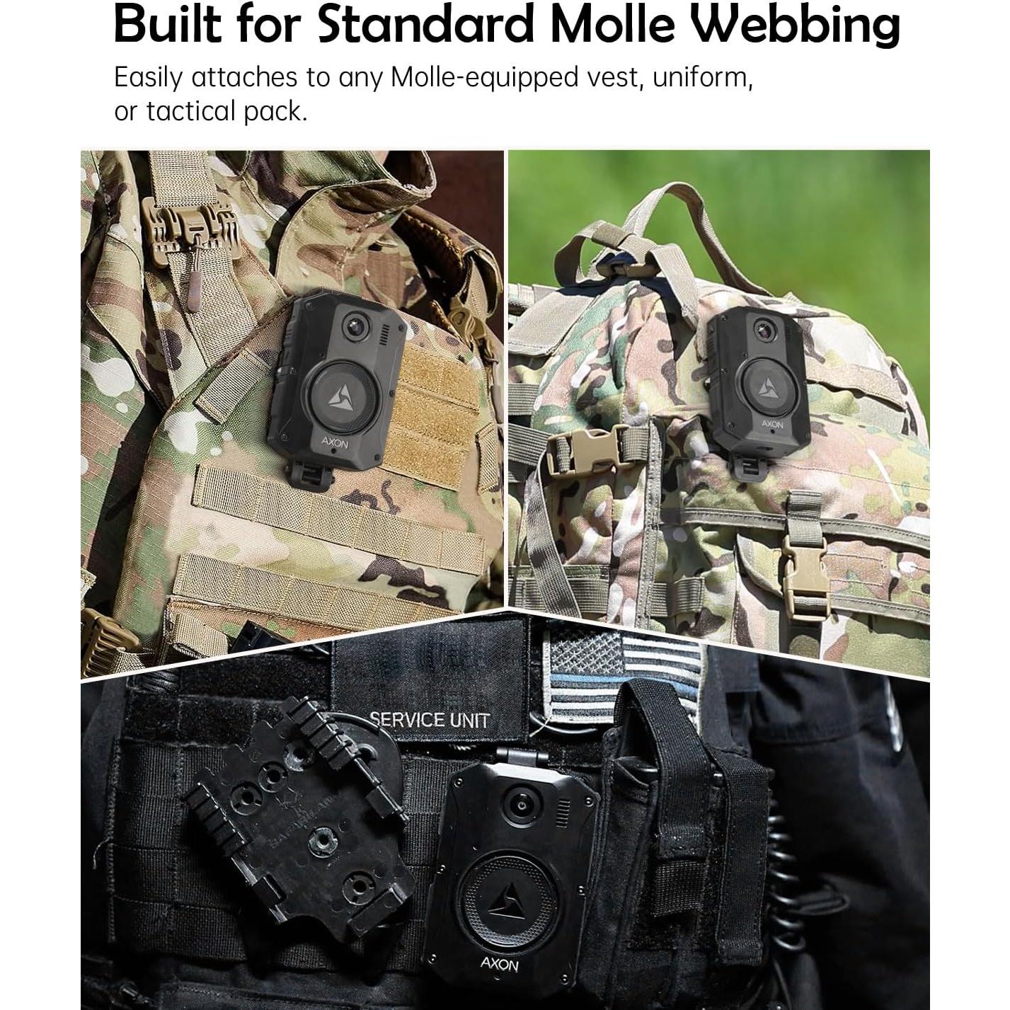 Soporte de Cámara Molle WEIGUZC para Axon Taser Body Camera 2/3/4