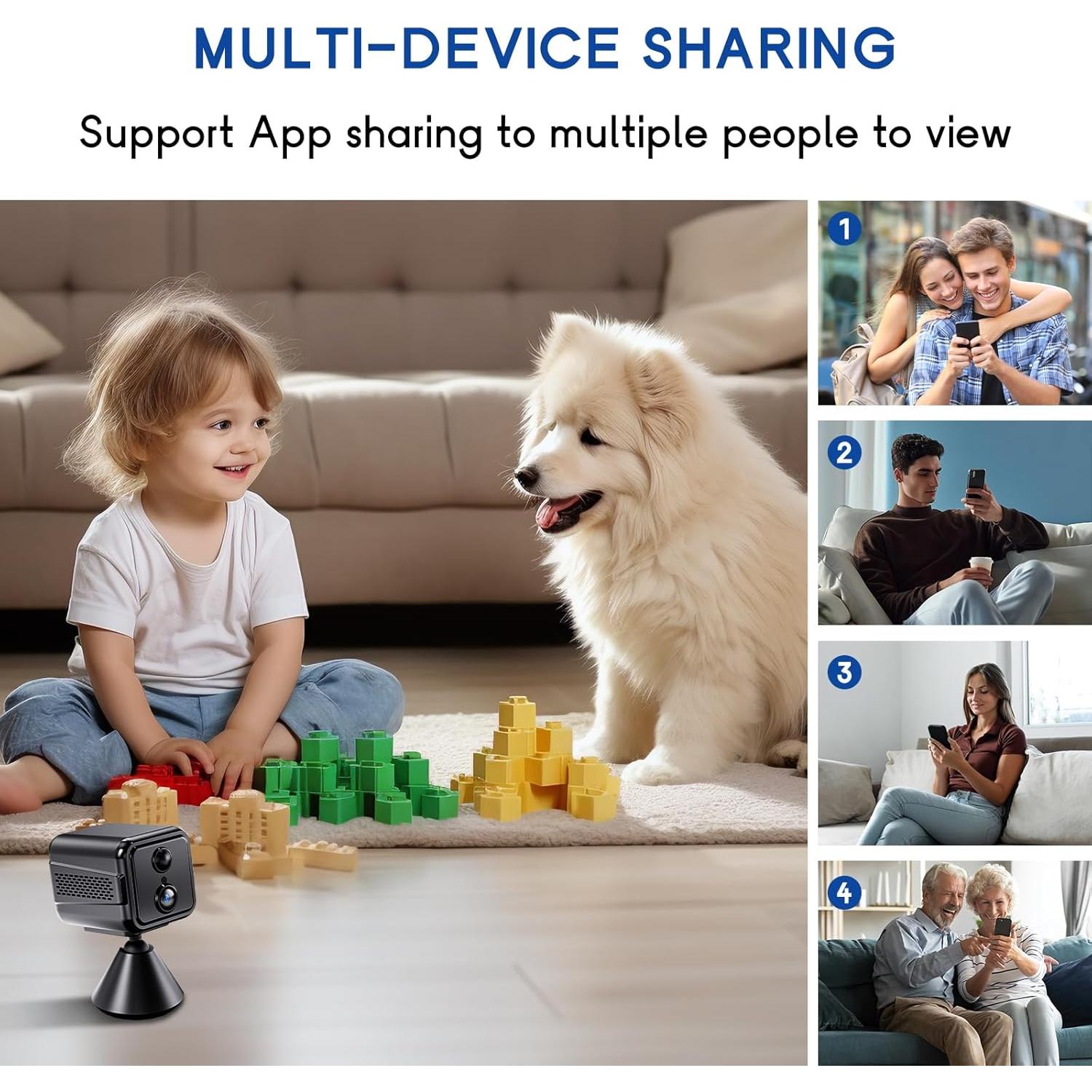 Cámara de Seguridad Inalámbrica Vegoran TQ95 1080P WiFi Interior