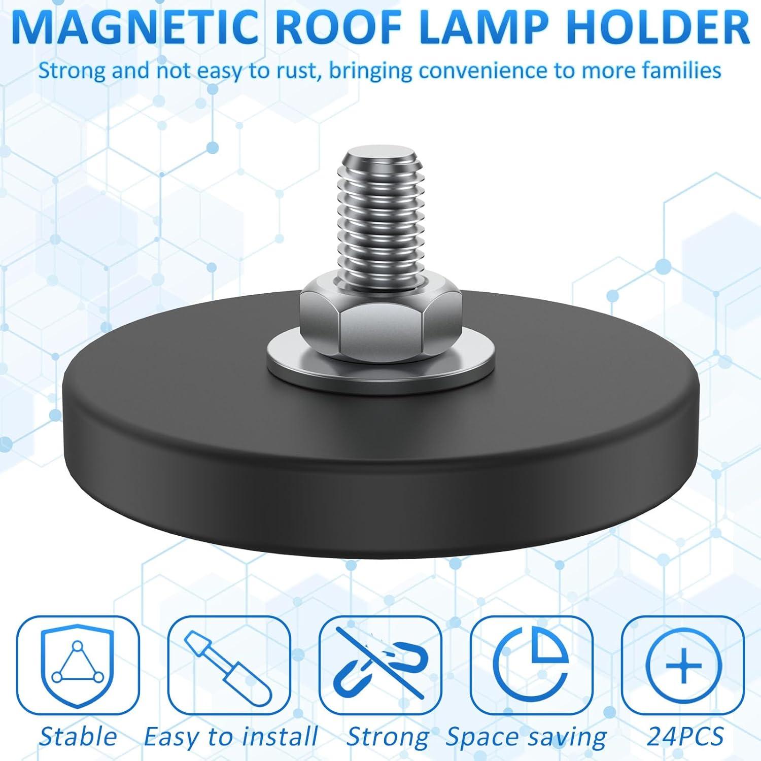 Paquete de 24 Imanes de Montaje M6 MLYNZXJSY 43mm Antirayones