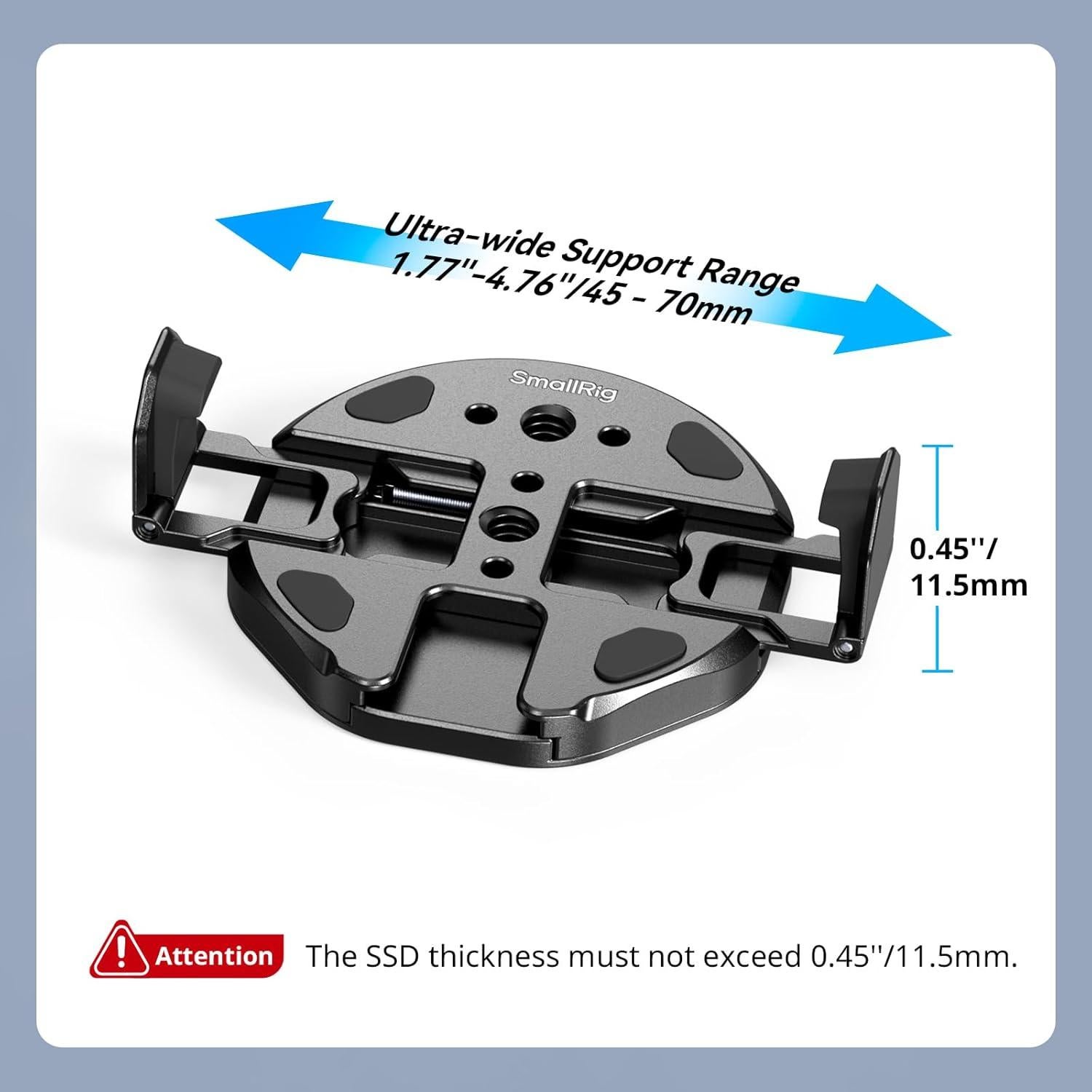 Soporte Magnético para SSD SMALLRIG 5157, 45-70mm, Negro