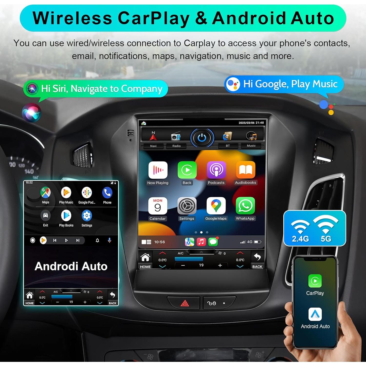 Estéreo de Coche CRUIOLUT Ford Focus 2012-2018 9.7" Android 12