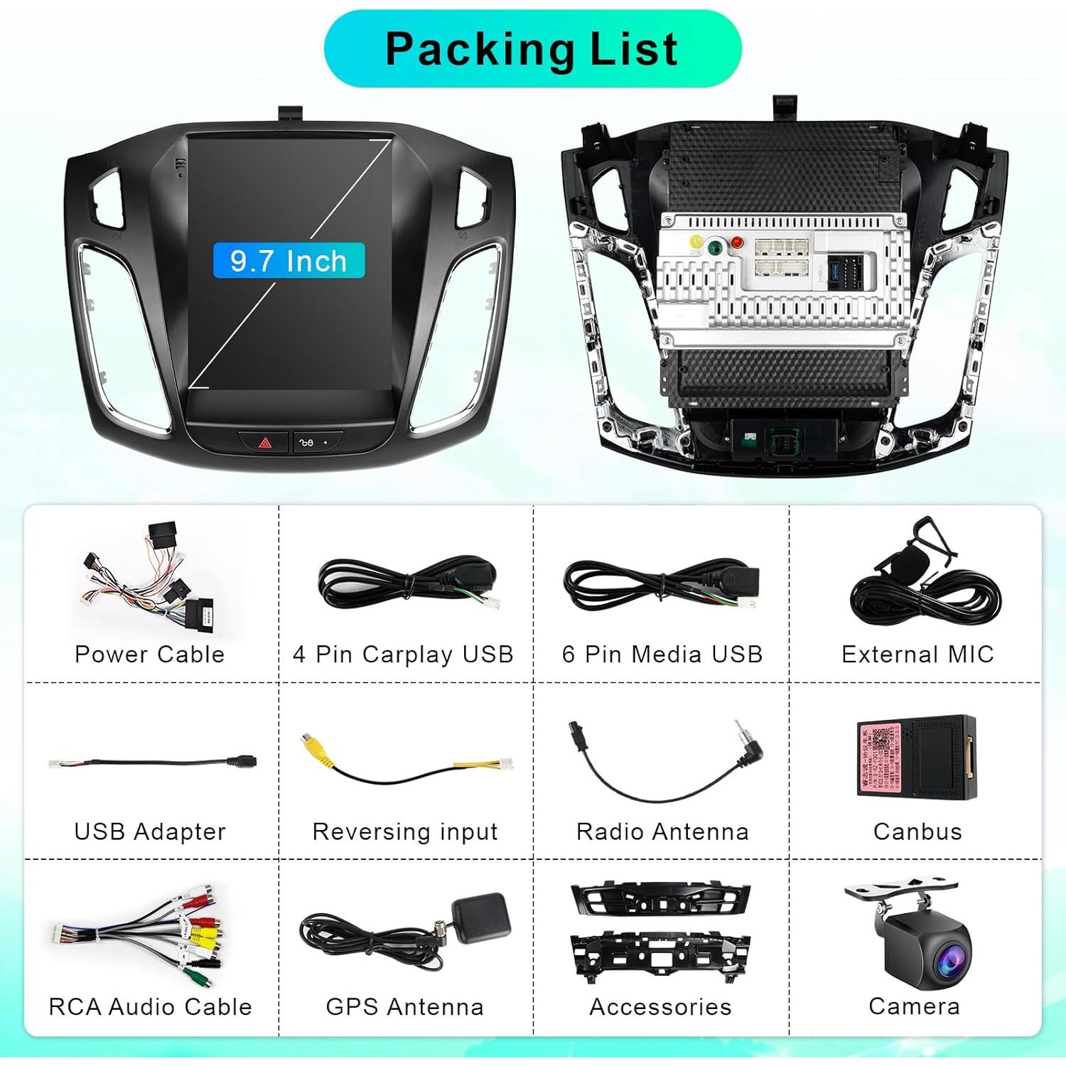 Estéreo de Coche CRUIOLUT Ford Focus 2012-2018 9.7" Android 12