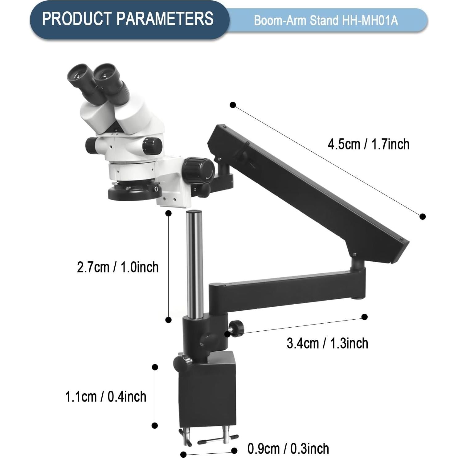 Microscopio Estéreo Binocular HAADID 7X-45X con Luz LED