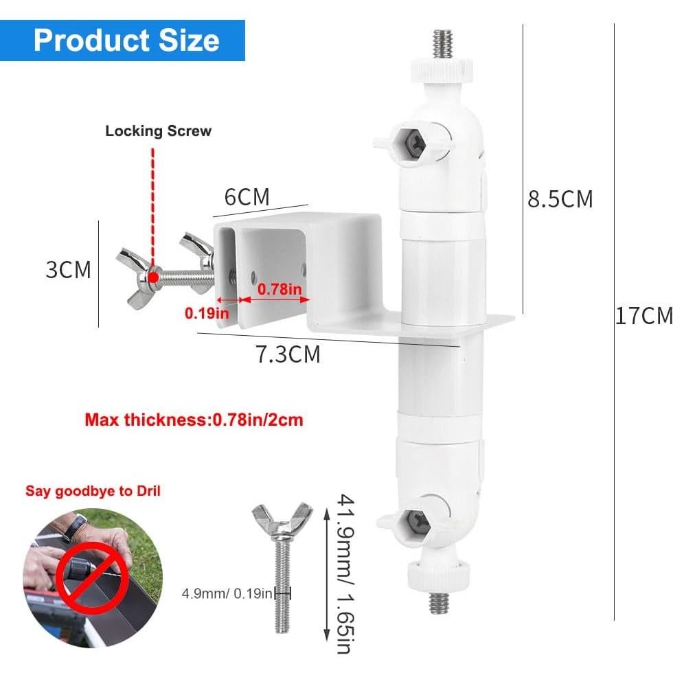 Soporte de canalón 2 en 1 LOOKZOZO para cámaras y paneles solares