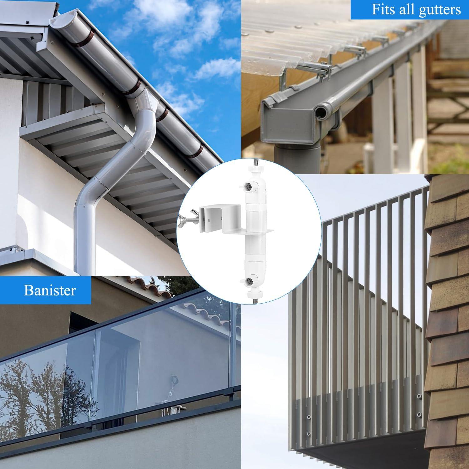 Soporte de canalón 2 en 1 LOOKZOZO para cámaras y paneles solares