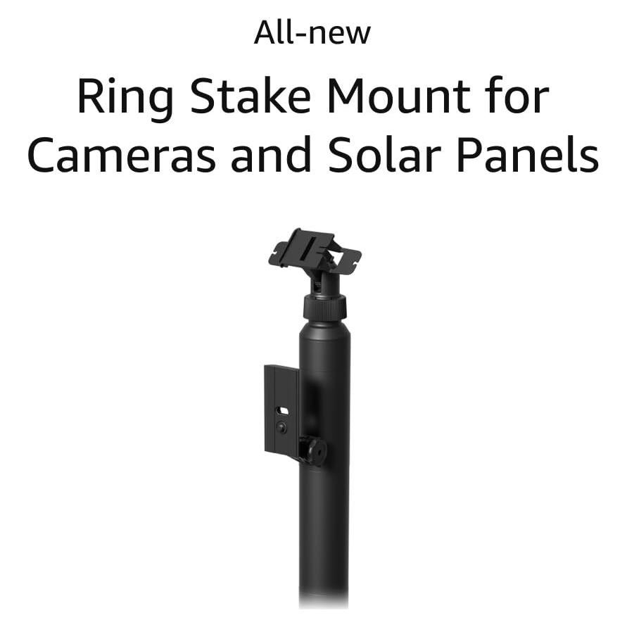 All-New Ring Stake Mount for Cameras and Solar Panels, Black